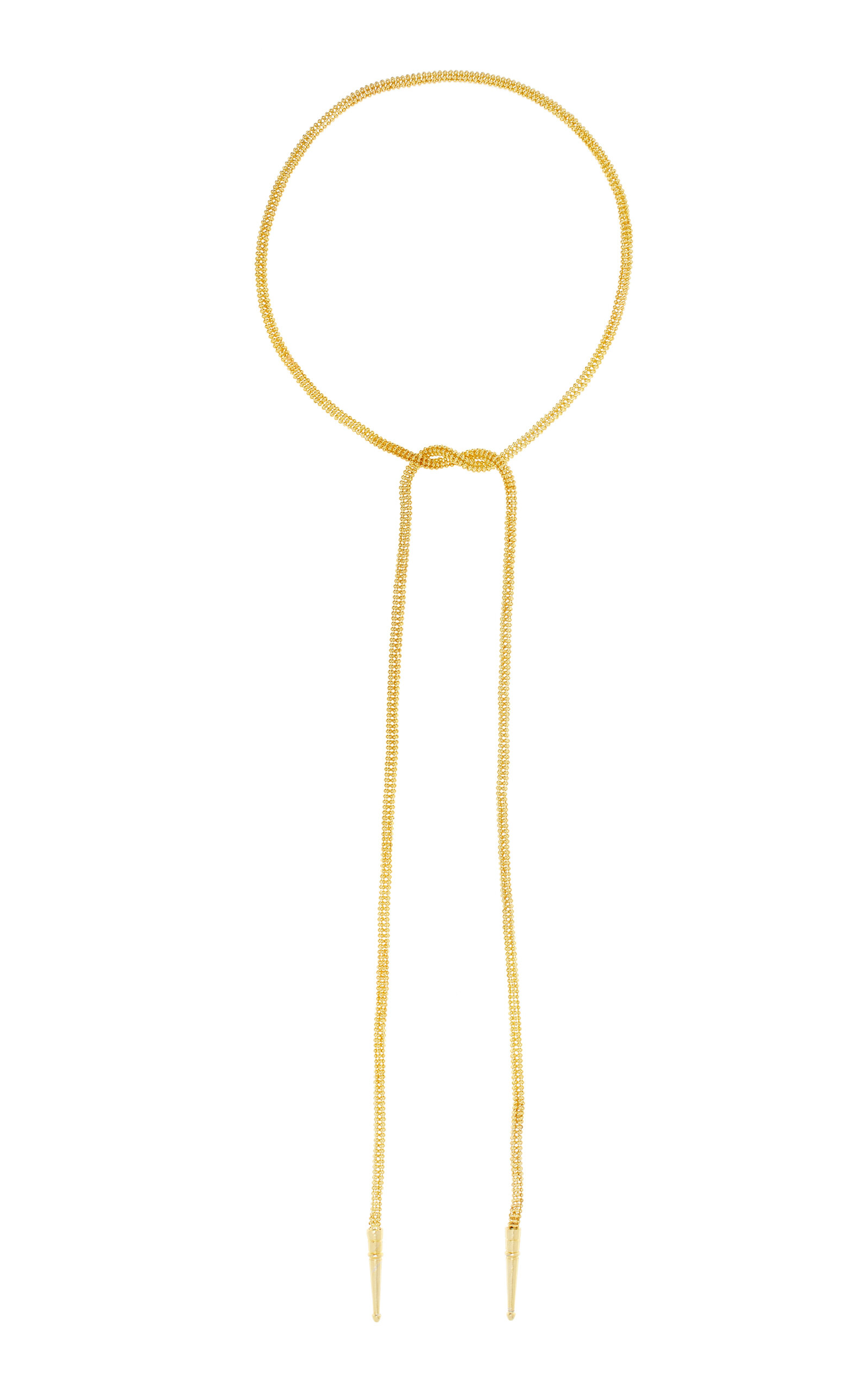 Bolo-Tie 22K Gold-Plated Necklace