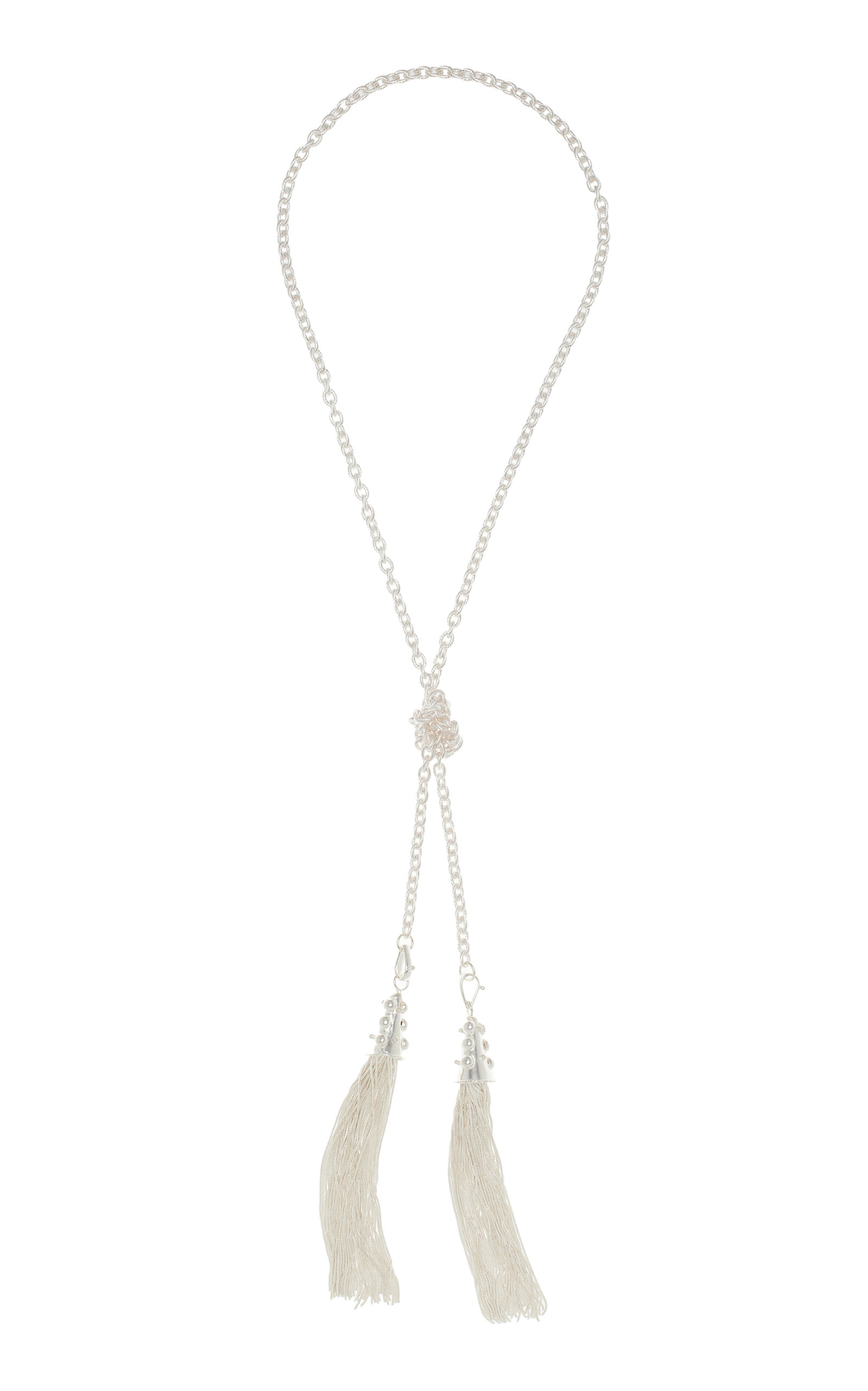 Shop Sylvia Toledano Pom Poms Silver-plated Necklace