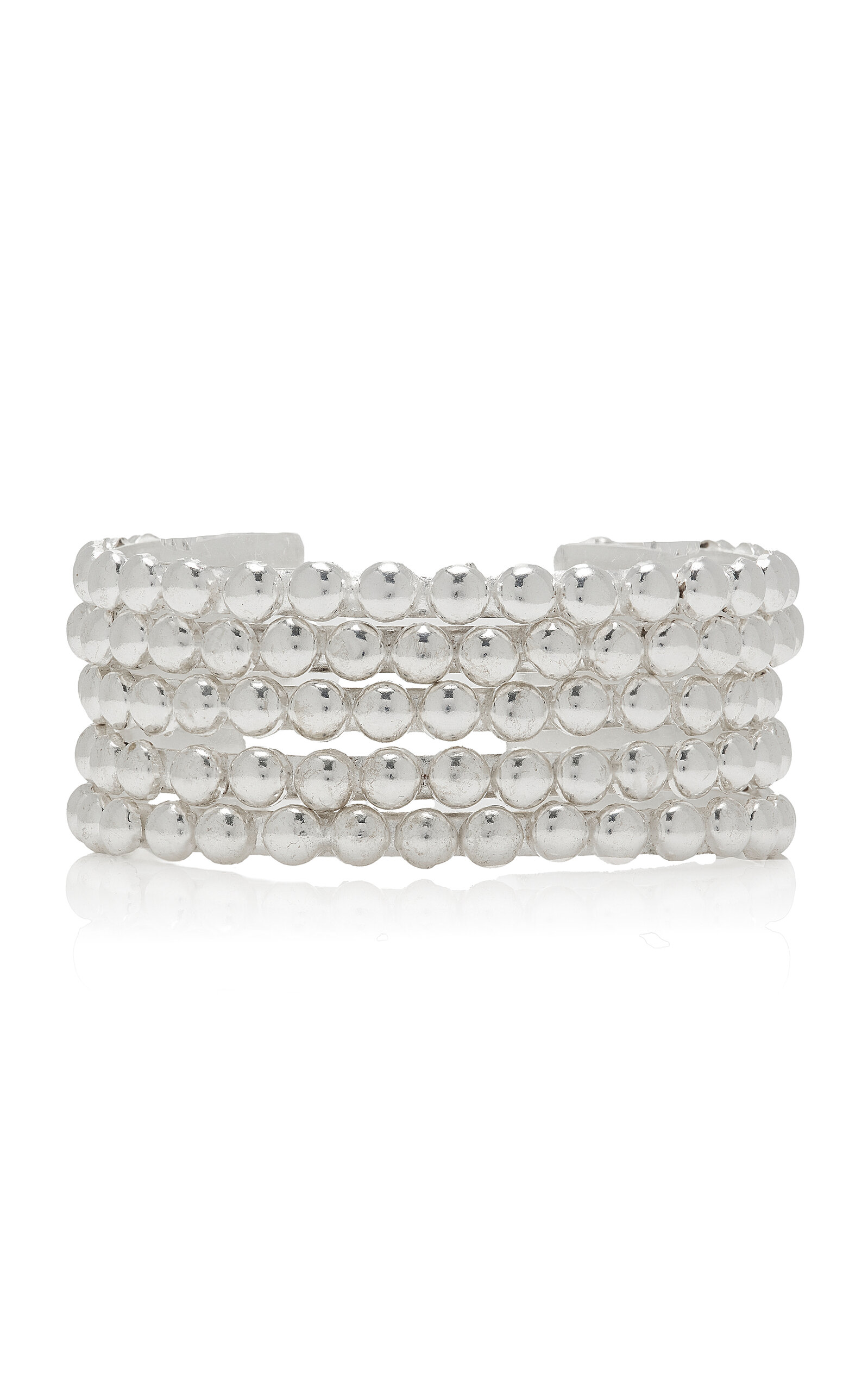 Shop Sylvia Toledano Dots Set-of-five Silver-plated Bracelets