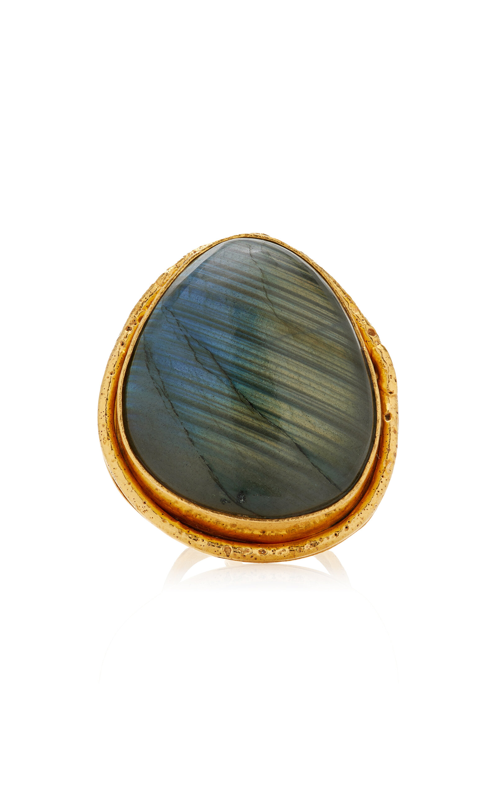 Macaron 22K Gold-Plated Labradorite  Ring