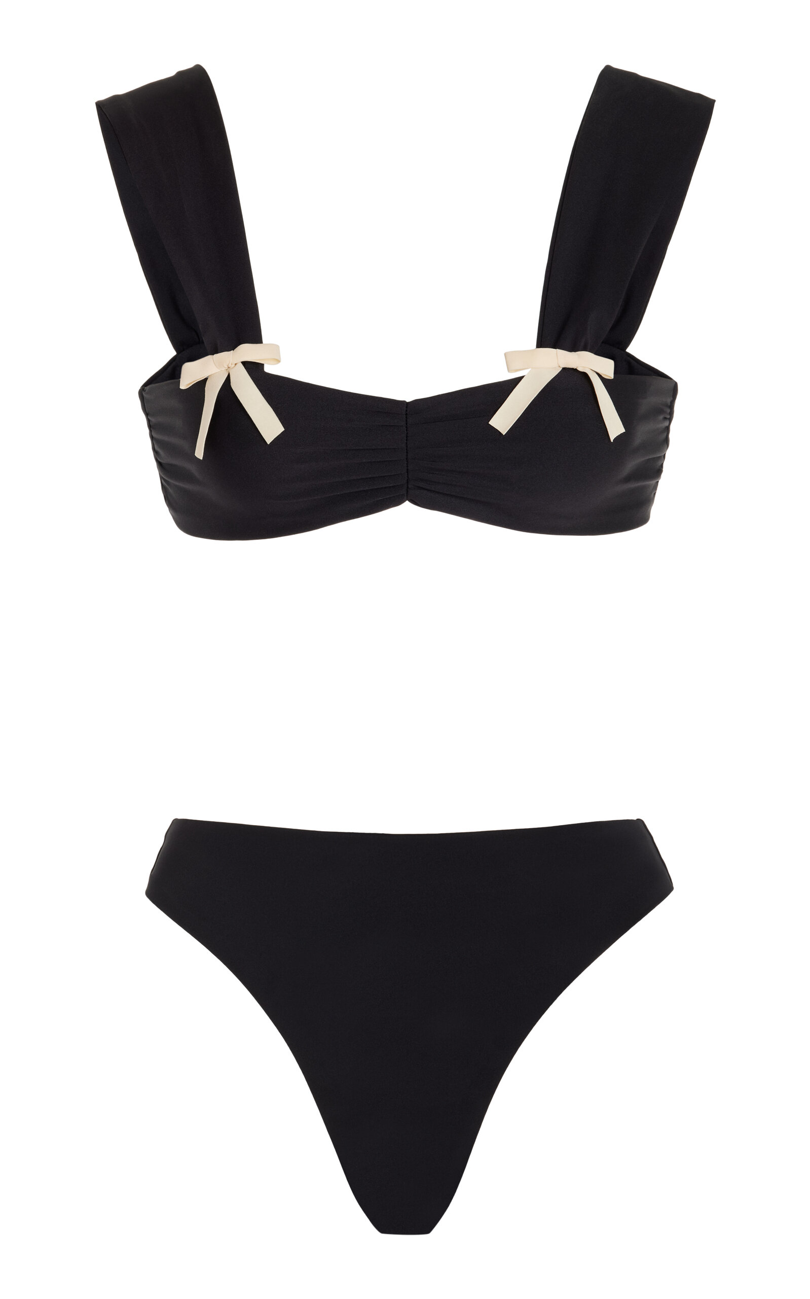 Marlies Grace Exclusive Capri Bow-detailed Bikini Set In Black