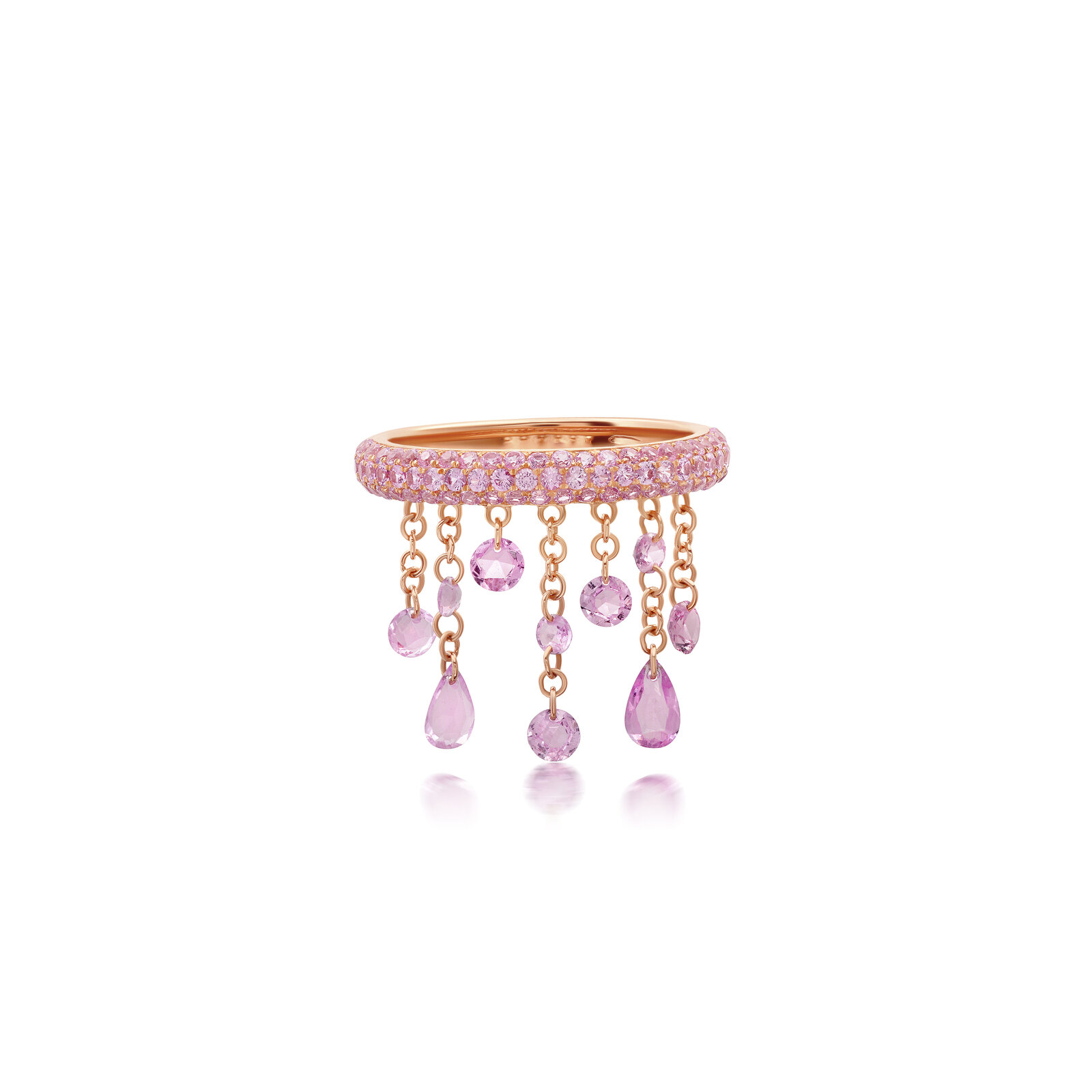 Shop Graziela Pink Sapphire Floating Diamond Ring