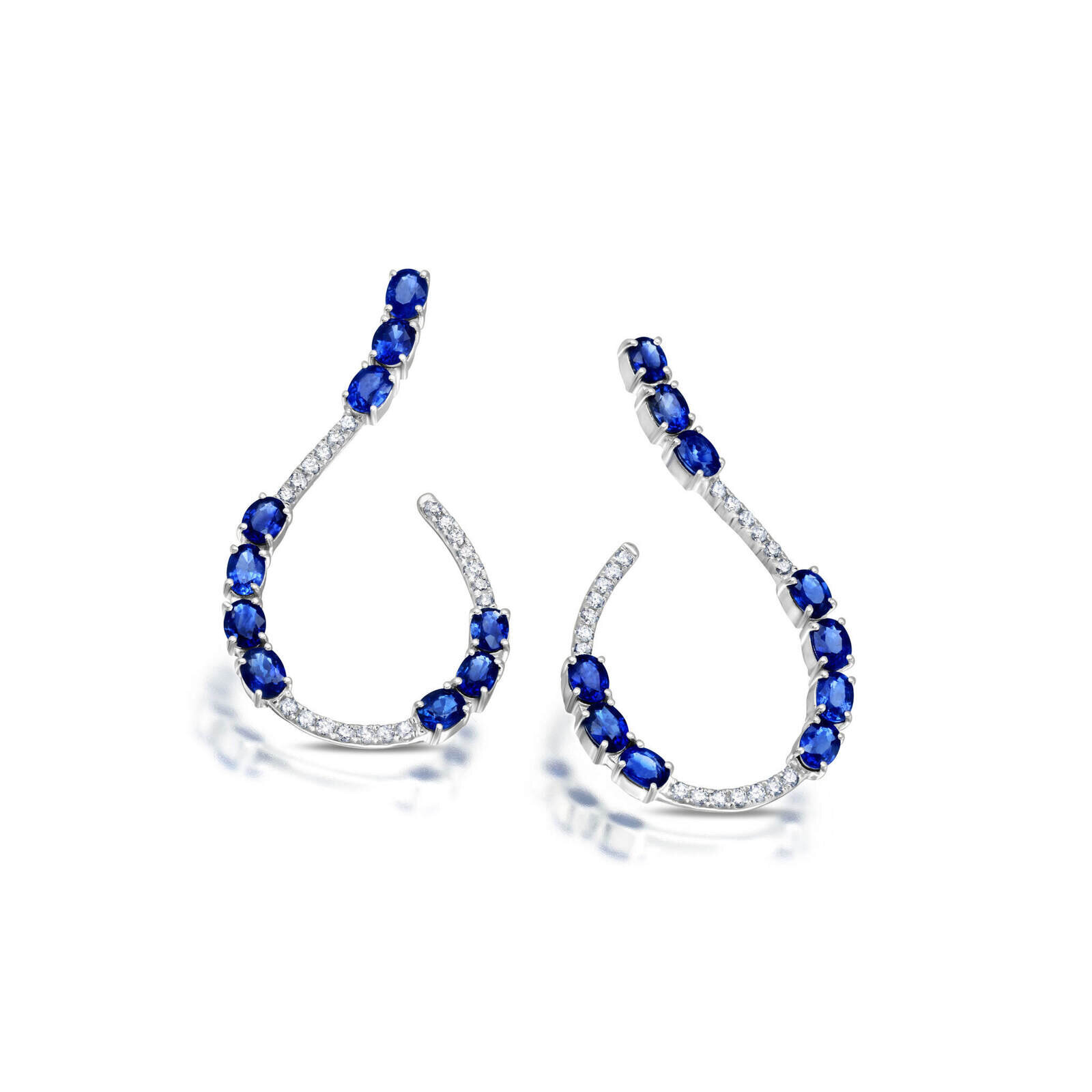 Sapphire Mega Swirl Earrings