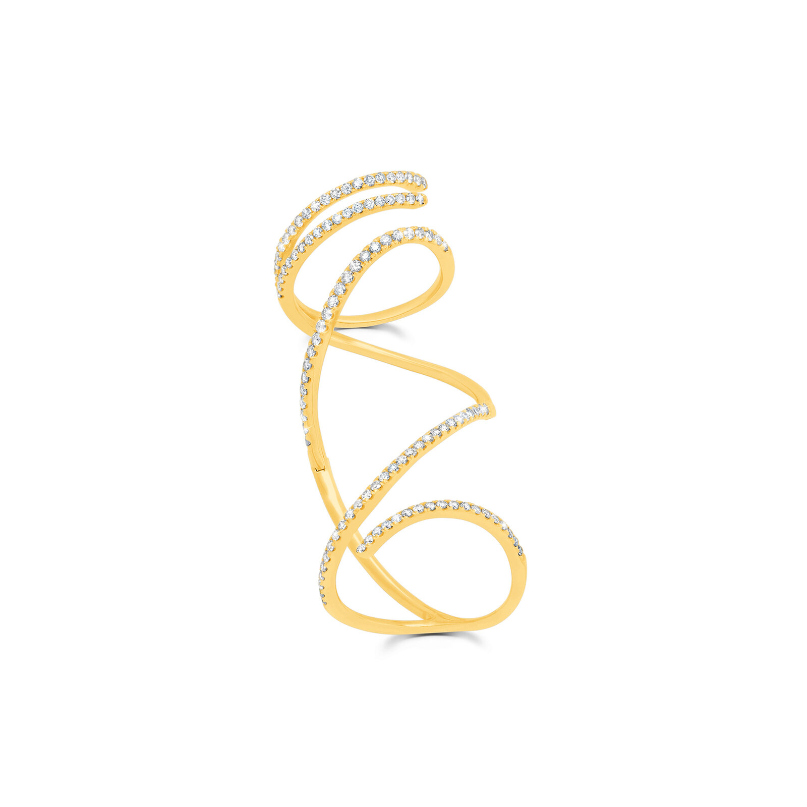 Shop Graziela Mega Swirl Ring In Yellow In Gold