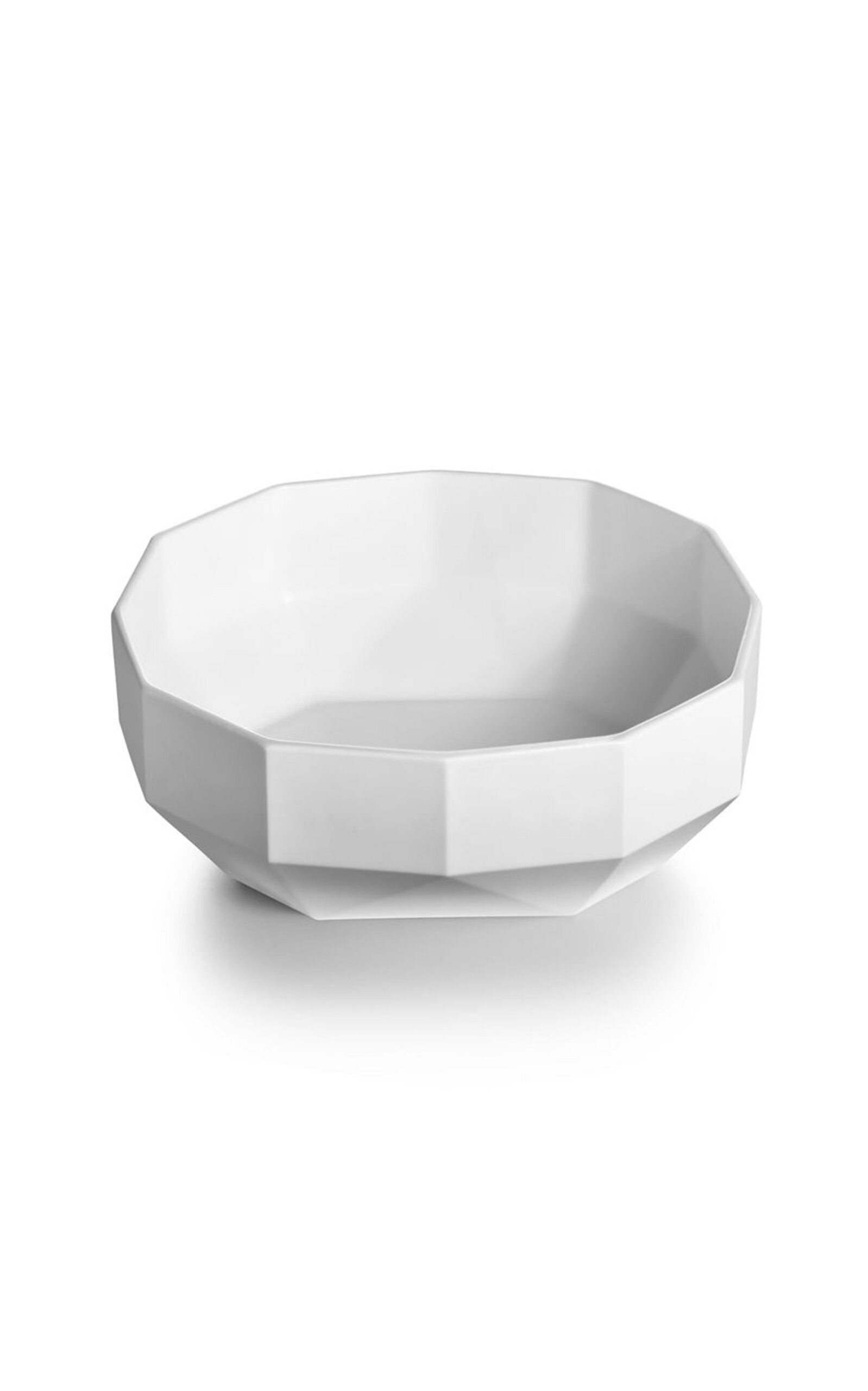 Shop Tiffany & Co Facet Medium Bone China Bowl In White