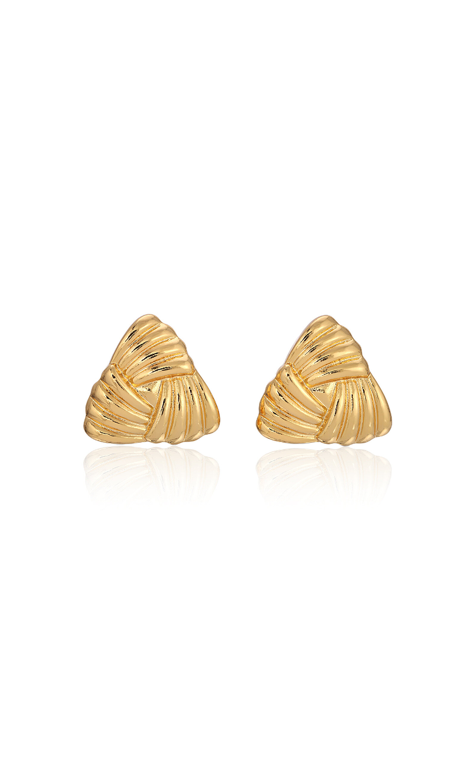 Shop Heaven Mayhem Tri Gold-plated Earrings
