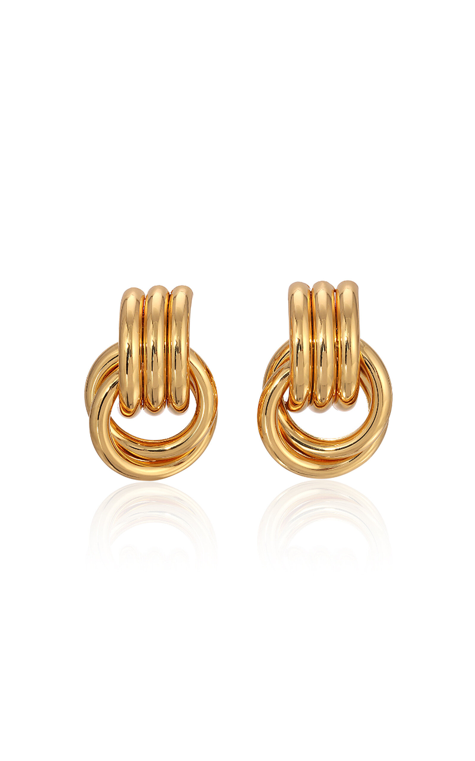 Shop Heaven Mayhem Mini Knot Gold-plated Earrings