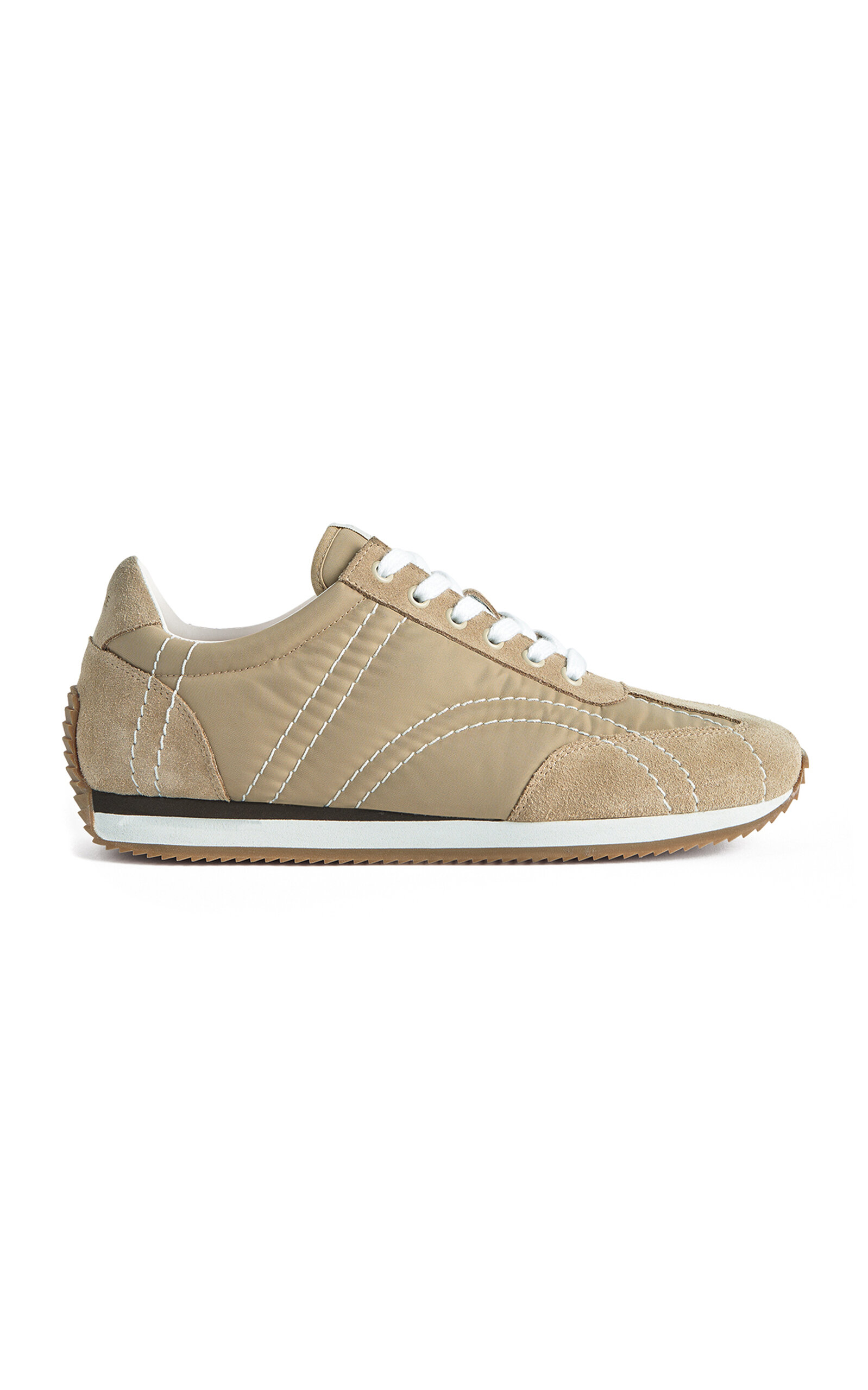 Sport Leather-Trimmed Nylon Sneakers