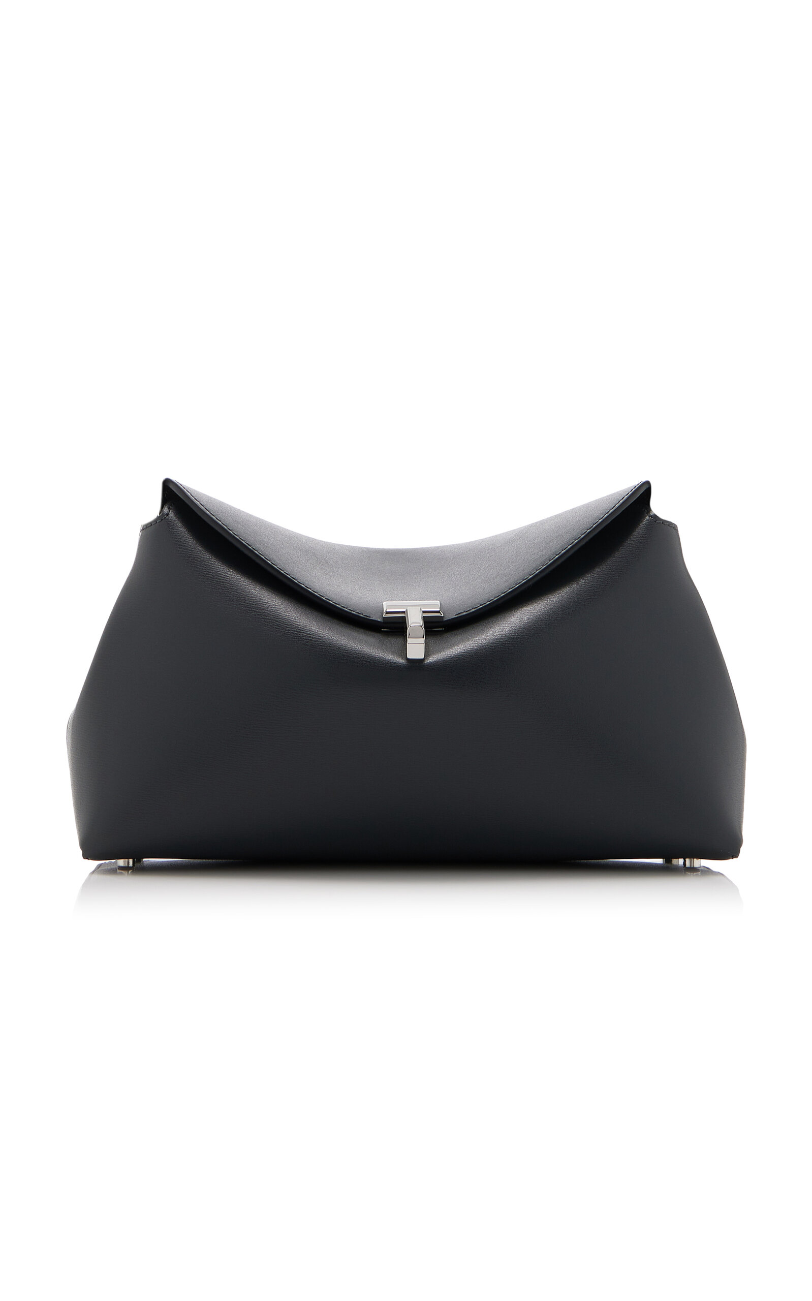 T-Lock Leather Clutch