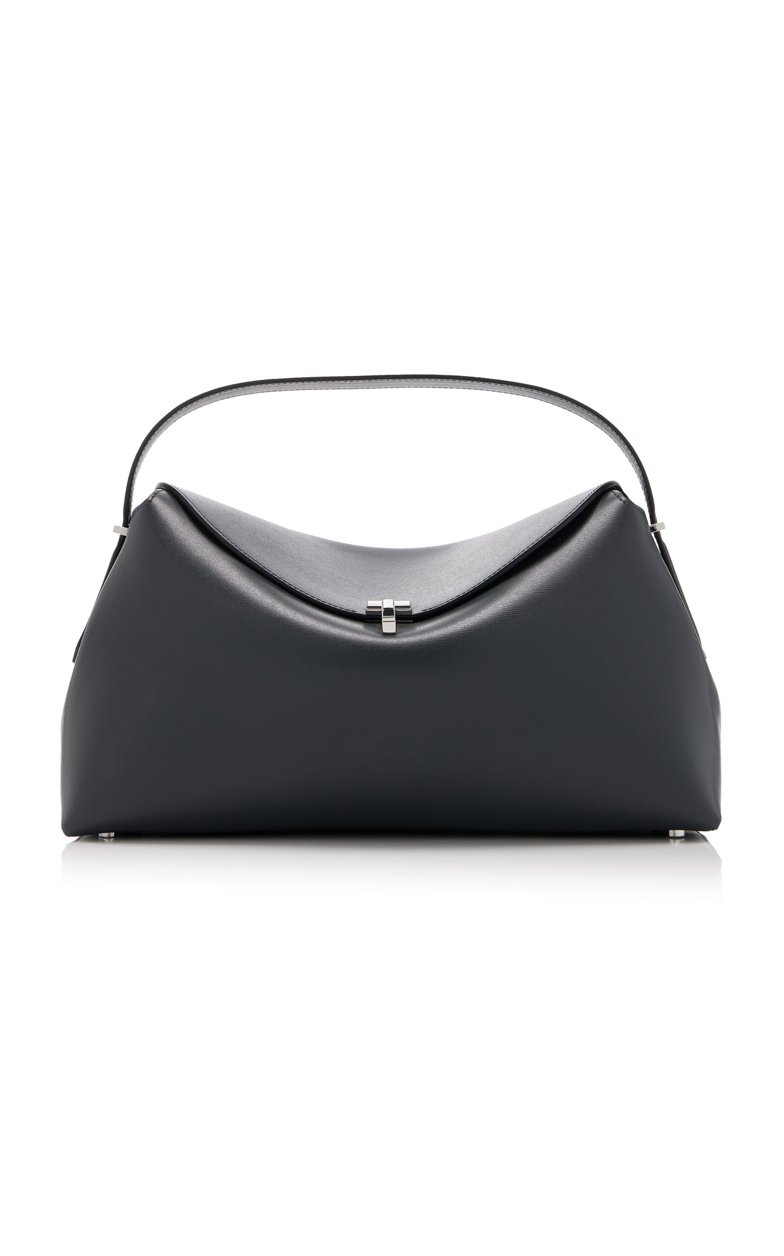 T-Lock Leather Top Handle Bag