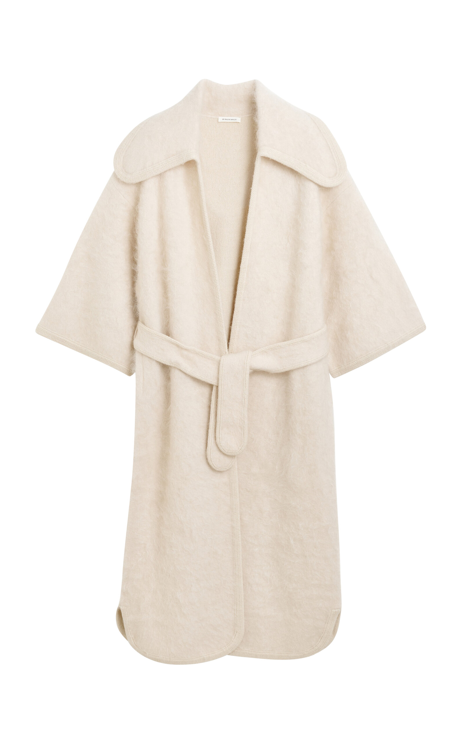 Shop By Malene Birger Mirano Wool-blend Robe Coat In Ivory