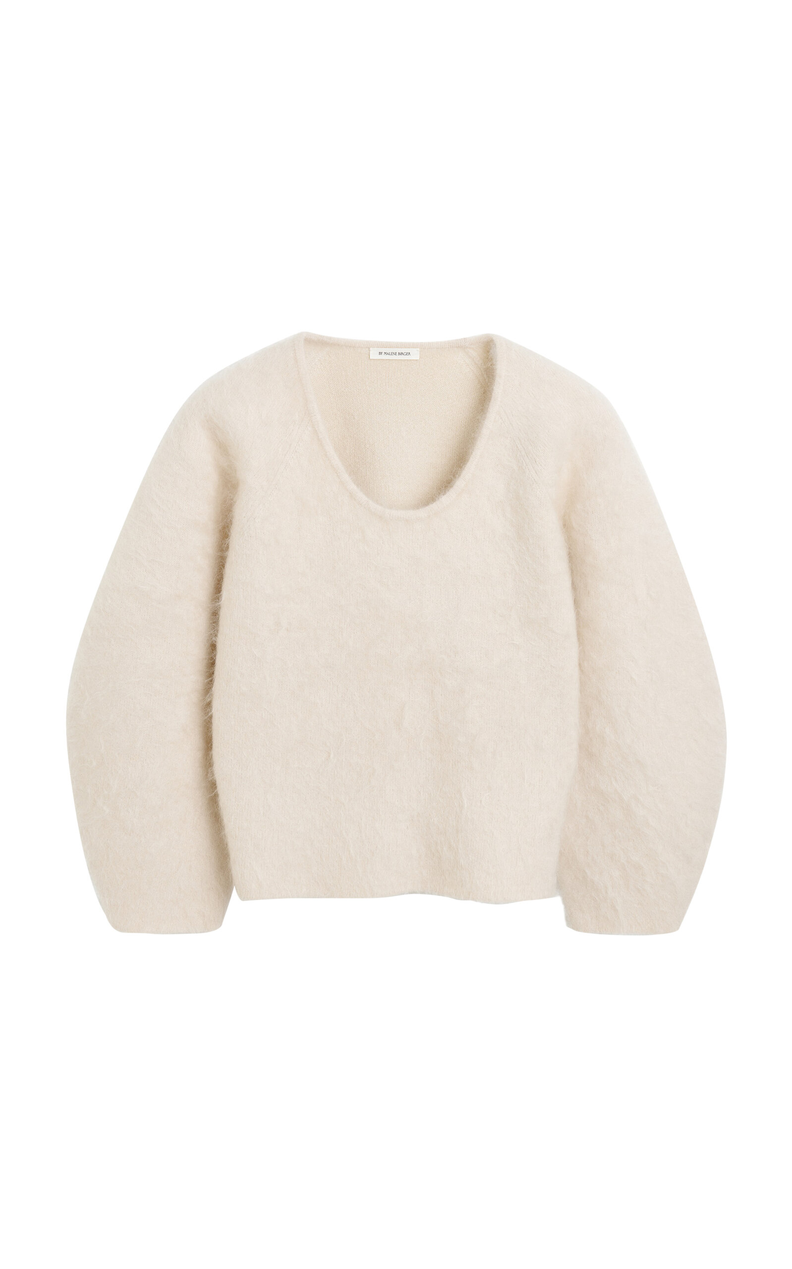 Shop By Malene Birger Milea Balloon-sleeve Knit Wool-blend Sweater In Ivory