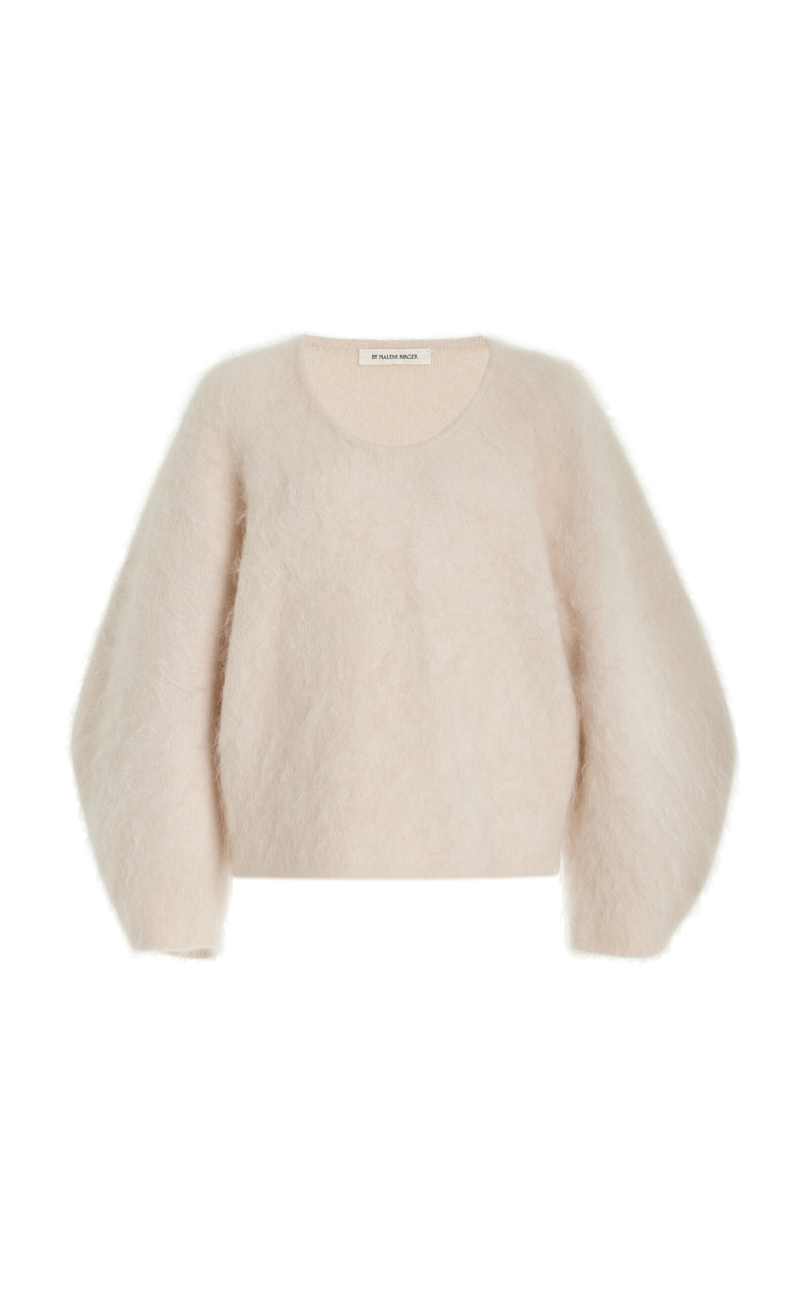 Shop By Malene Birger Milea Balloon-sleeve Knit Wool-blend Sweater In Ivory