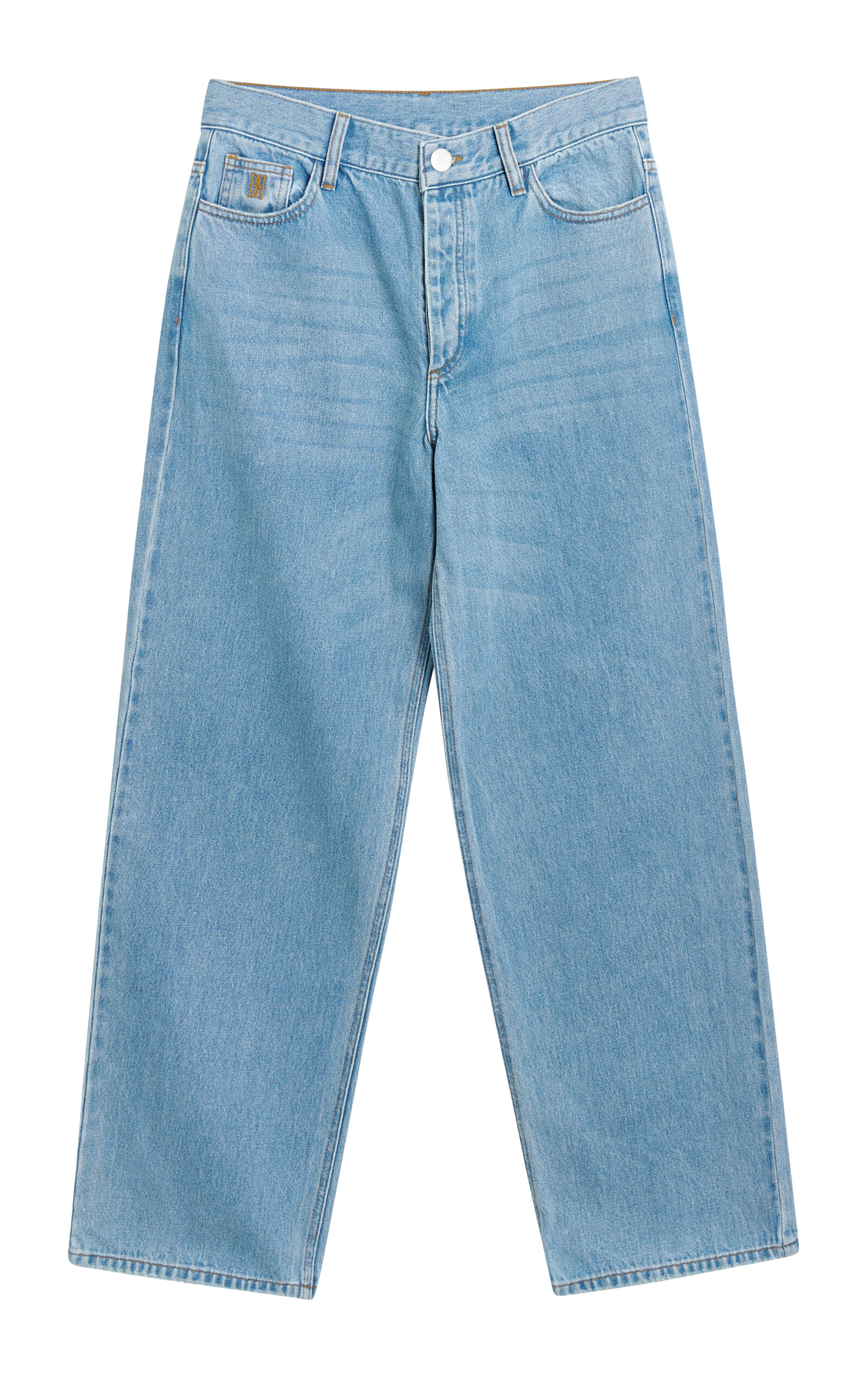 Shop By Malene Birger Vinola Rigid Organic Cotton Mid-rise Straight-leg Jeans In Blue