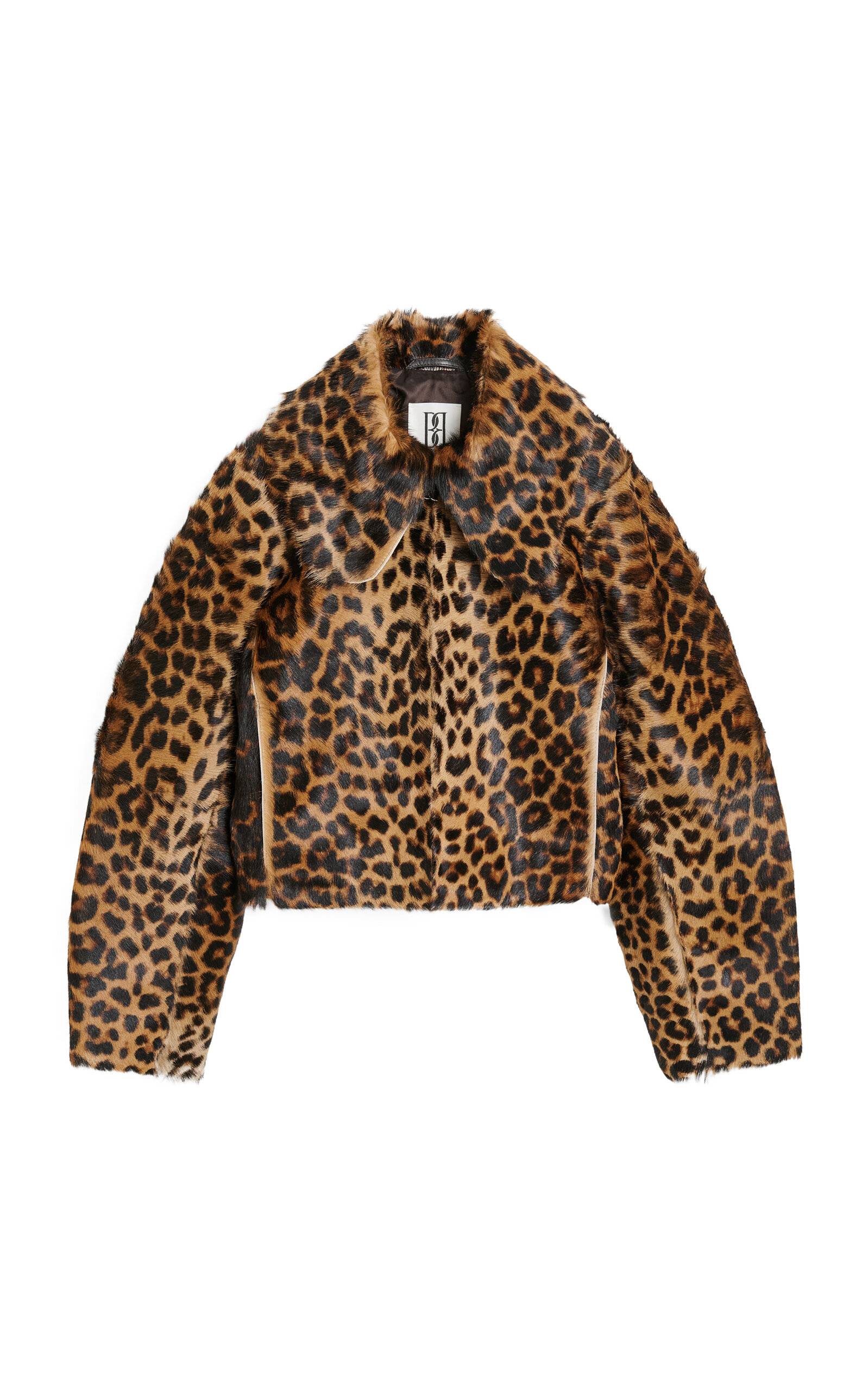 Shop By Malene Birger Rowani Cropped Calf Fur Jacket In Animal