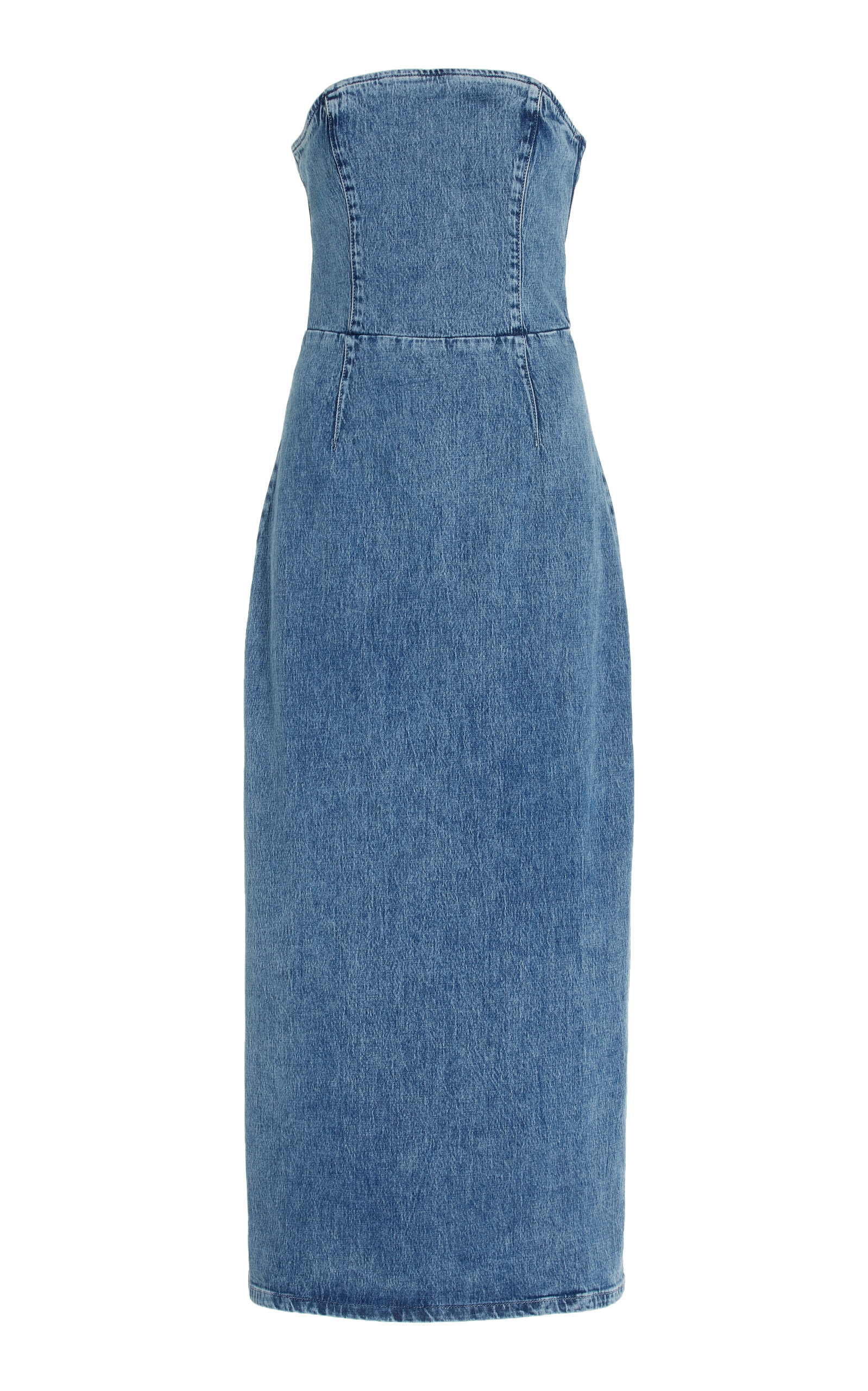 Shop Triarchy Frenchie Denim Dress In Blue