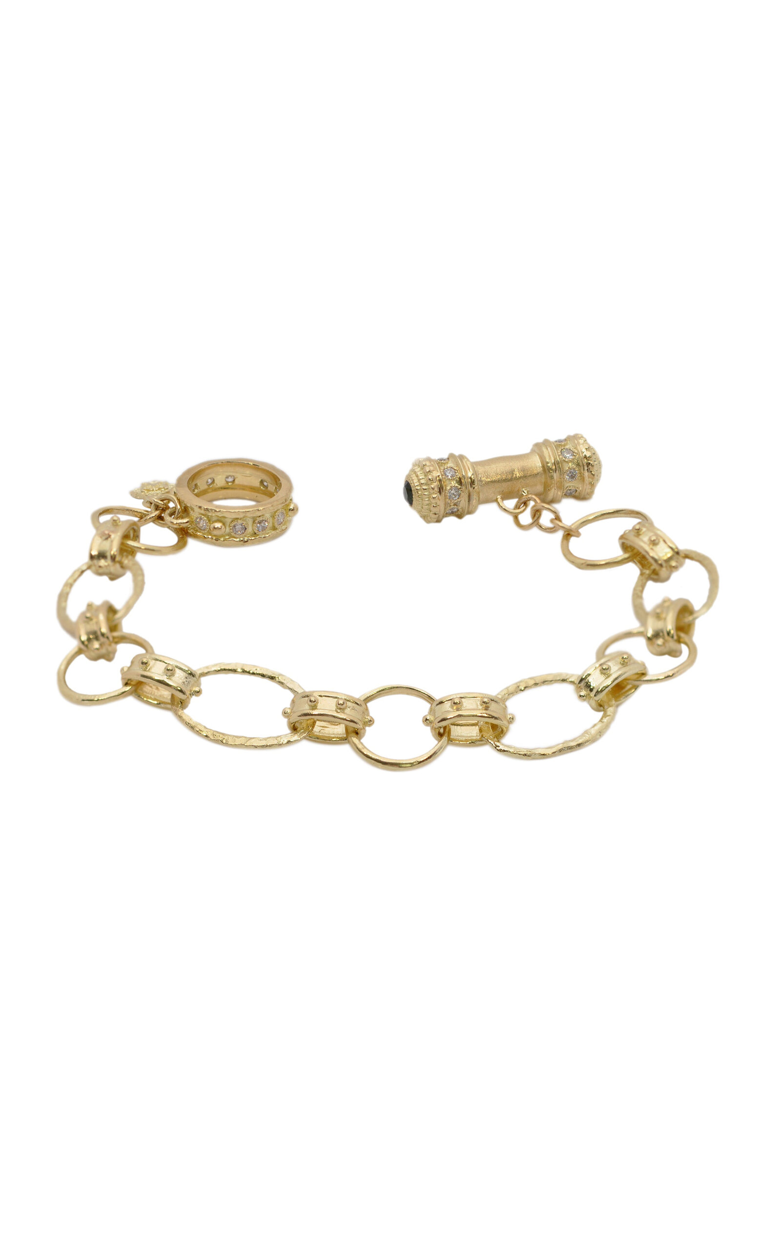 Shop Armenta 18k Yellow Gold; Diamond; And Tourmaline Bracelet