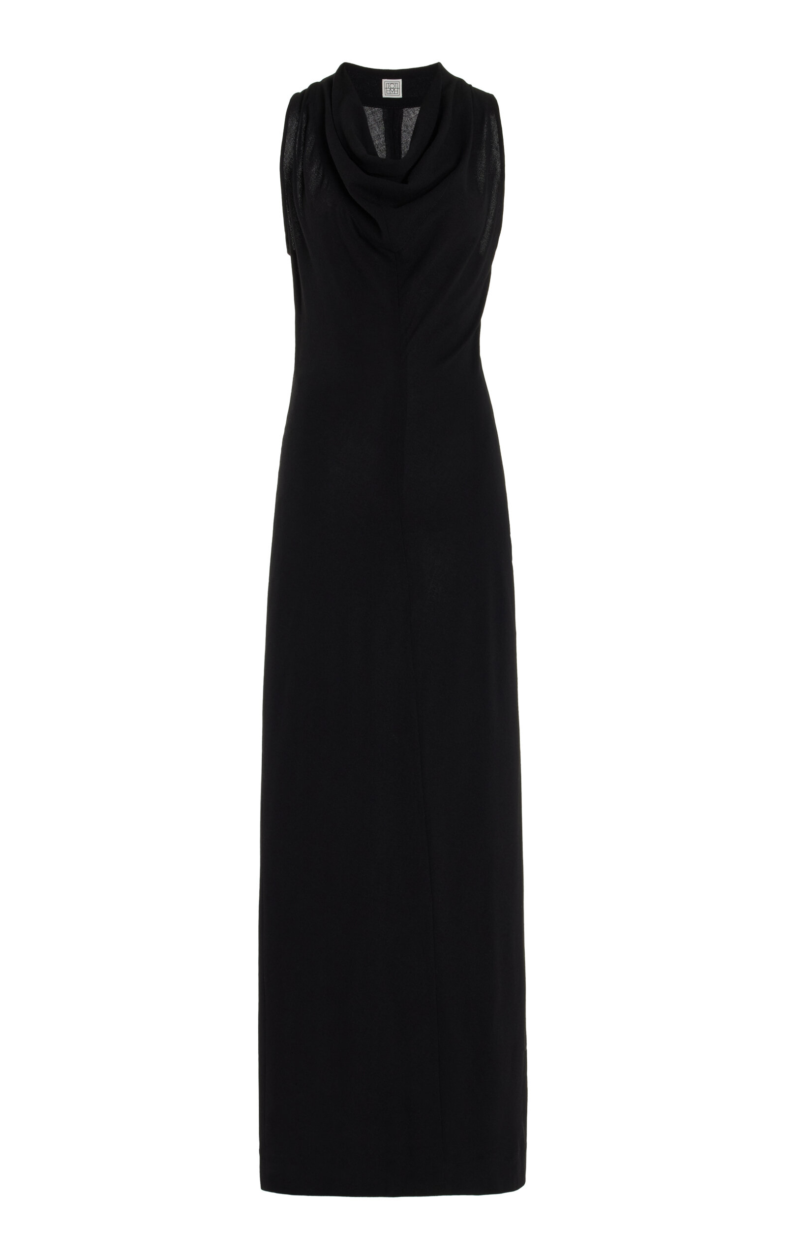 Cowl-Neck Crepe Maxi Dress