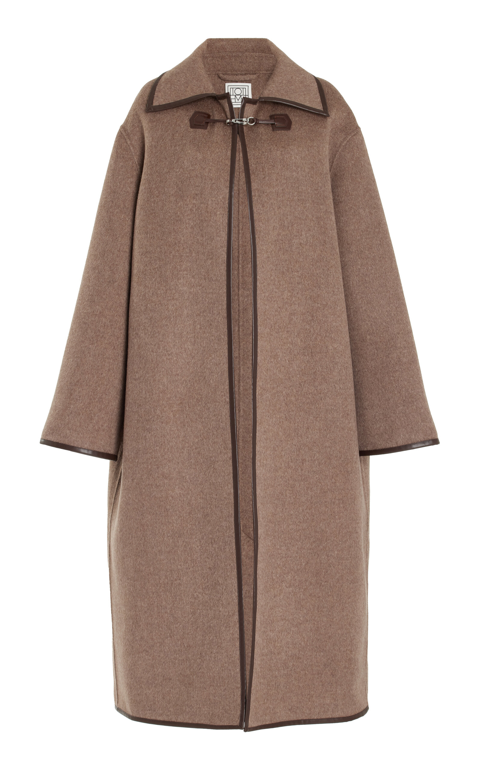 Double-Clasp Wool Coat