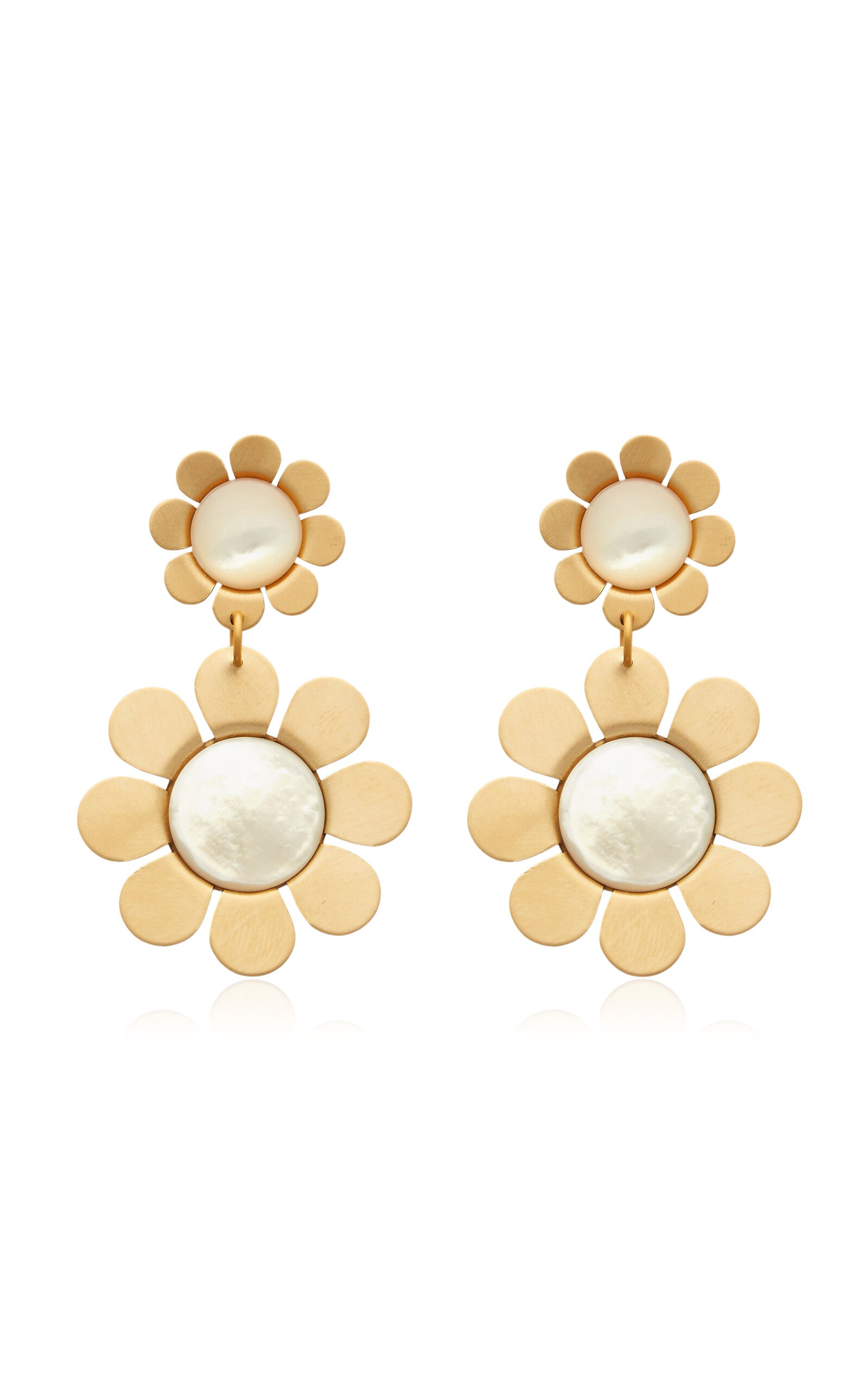 Hillie 24K Gold Plated Mother Of Pearl Earrings