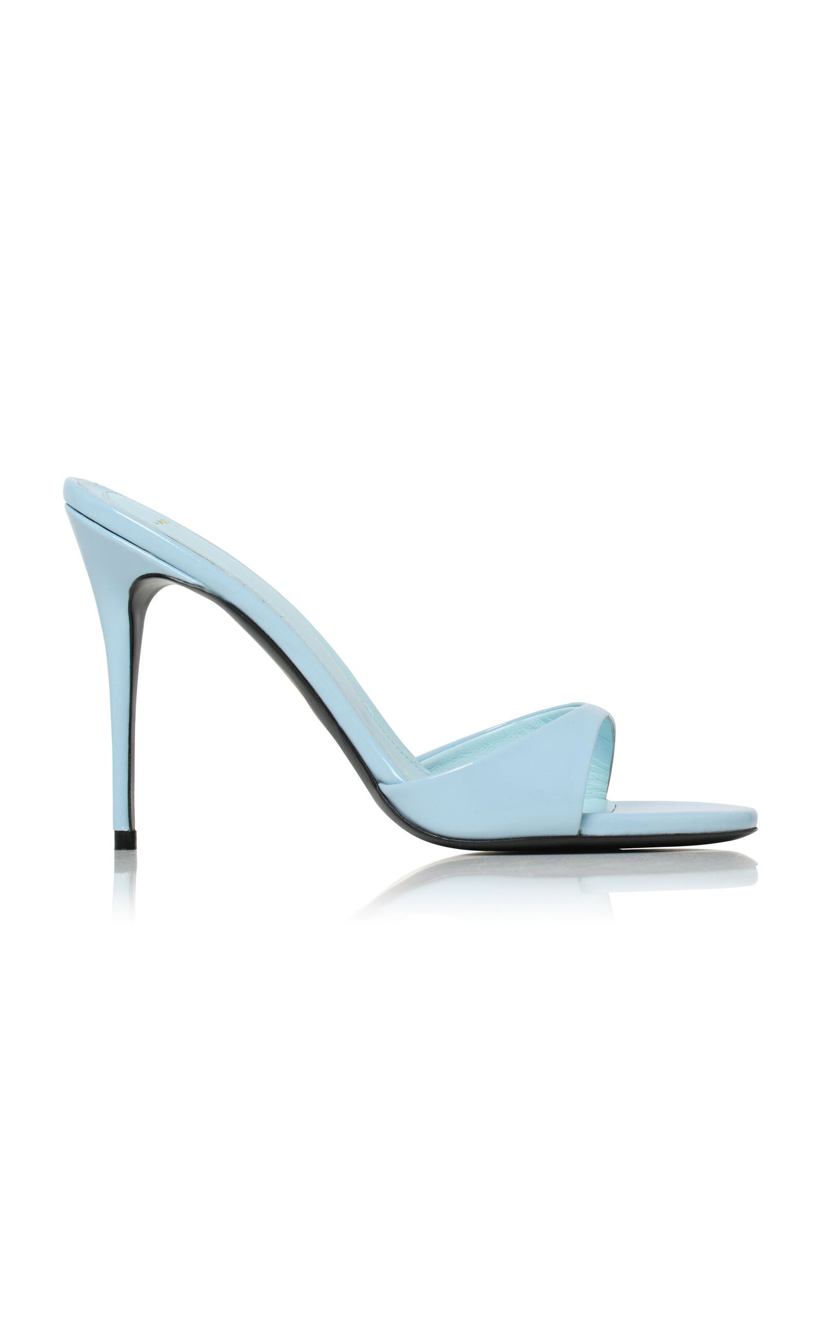 Shop Maison Ernest Lidylle Patent Leather Mules In Light Blue