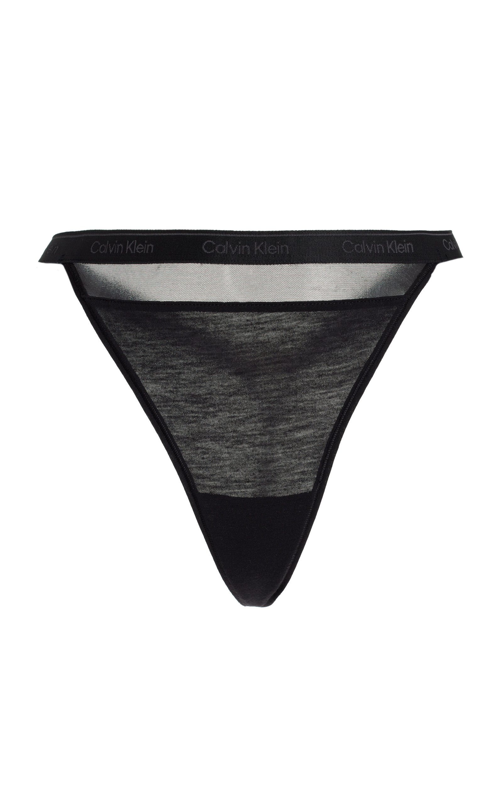 Shop Nensi Dojaka For Calvin Klein Modal-cashmere Thong In Black