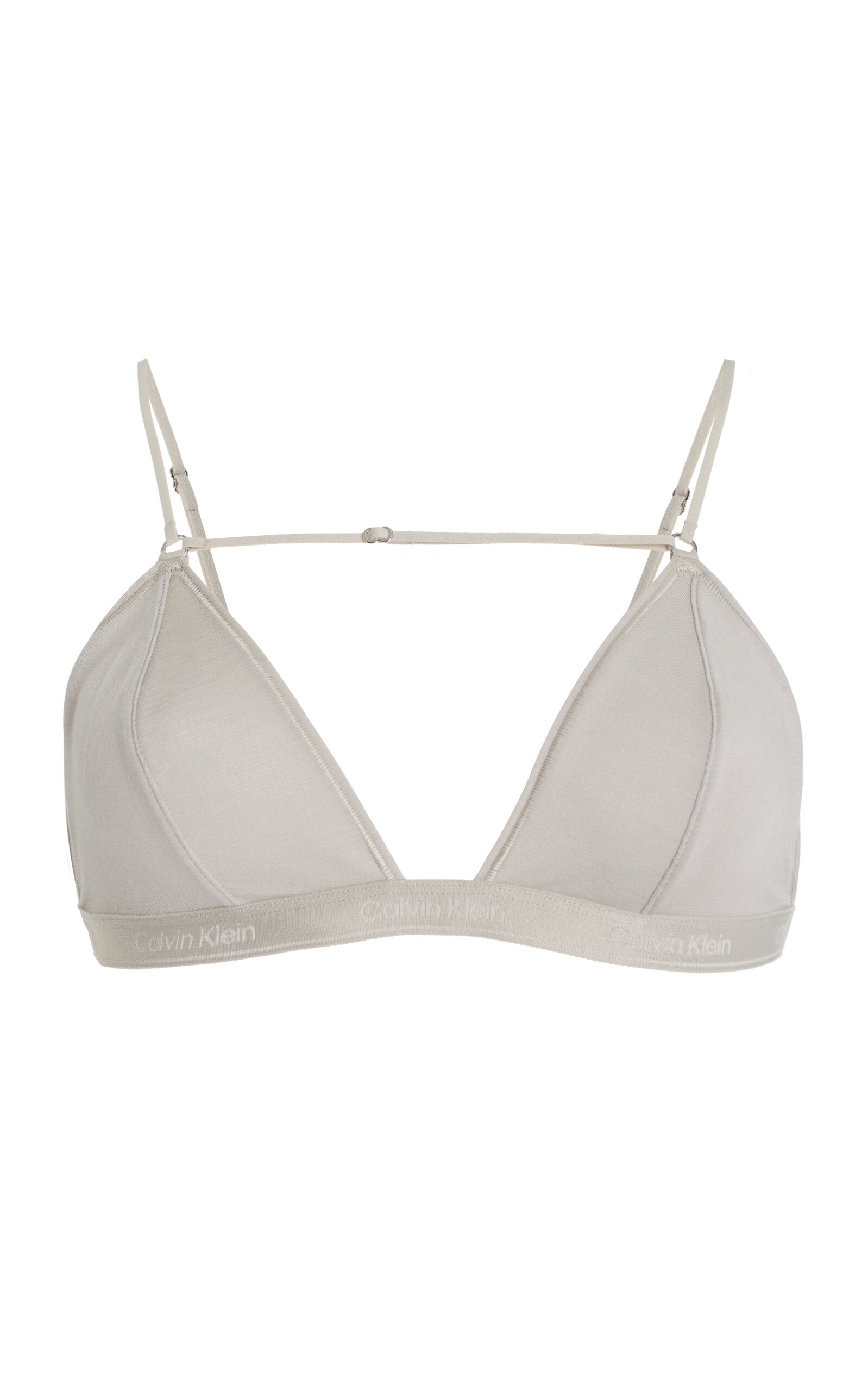 Shop Nensi Dojaka For Calvin Klein Modal-cashmere Triangle Bra In Grey