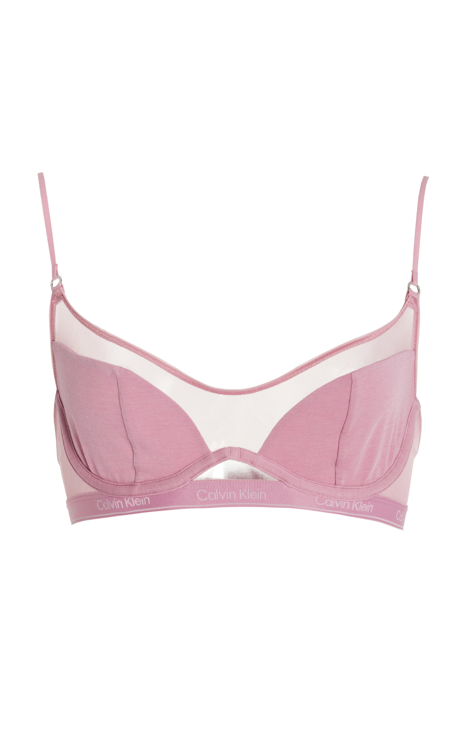 Shop Nensi Dojaka For Calvin Klein Modern Modal-cashmere Bralette In Pink