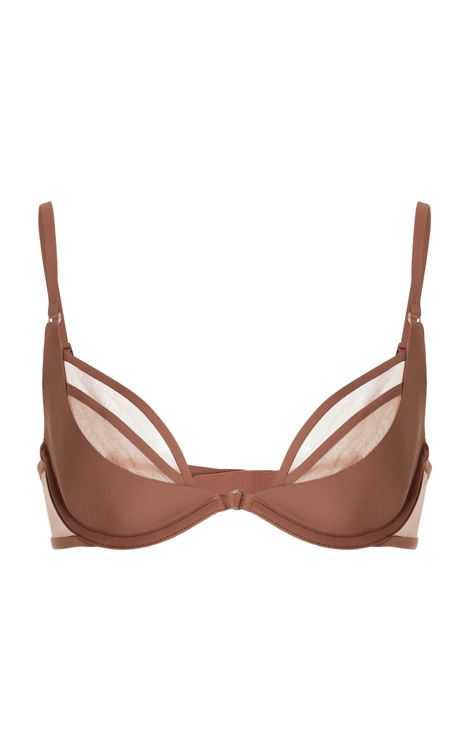 Shop Nensi Dojaka For Calvin Klein Plunge Bra In Brown