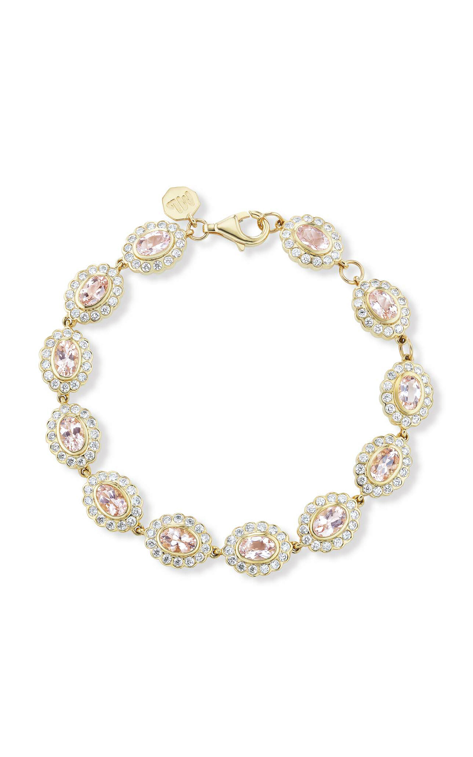 Ali 14K Yellow Gold; Diamond And Morganite Bracelet