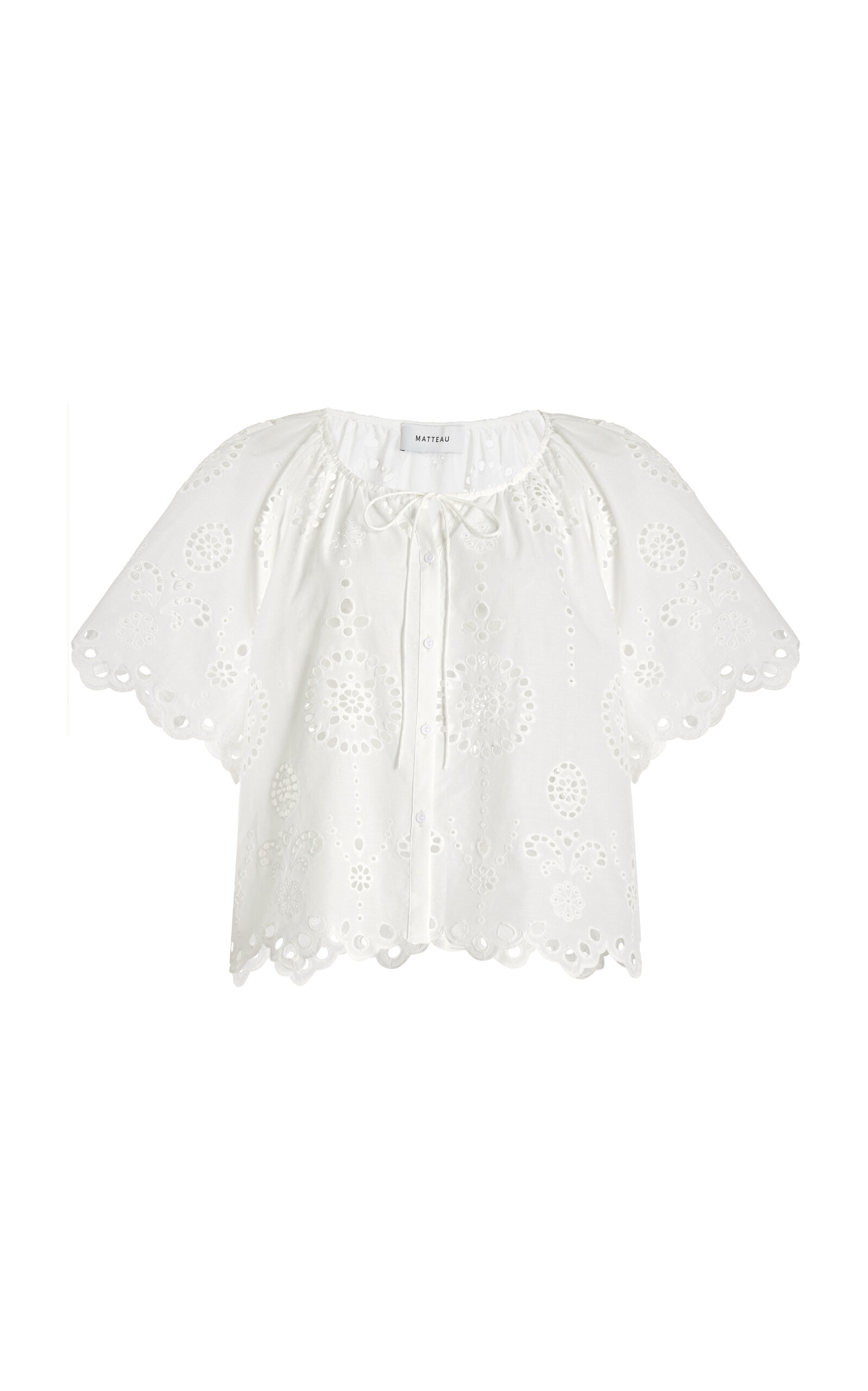 Broderie Anglaise Cotton Blouse