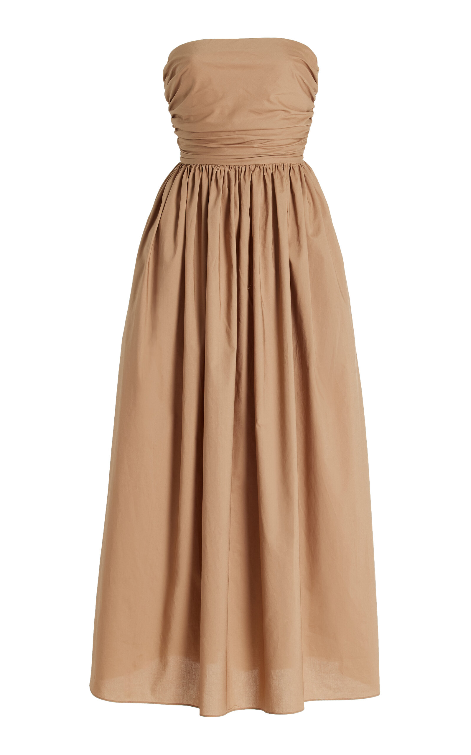 Strapless Cotton Maxi Dress