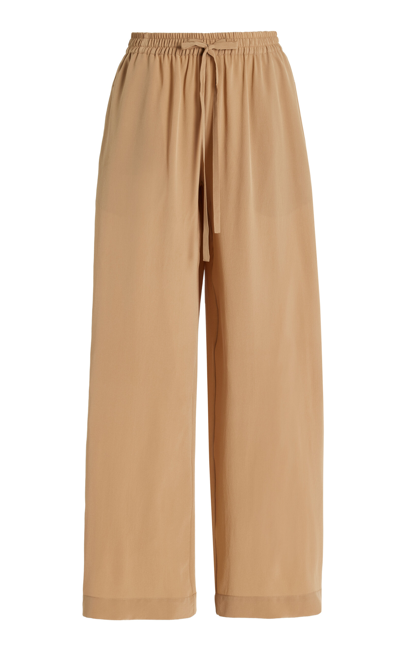 Silk Wide-Leg Pants