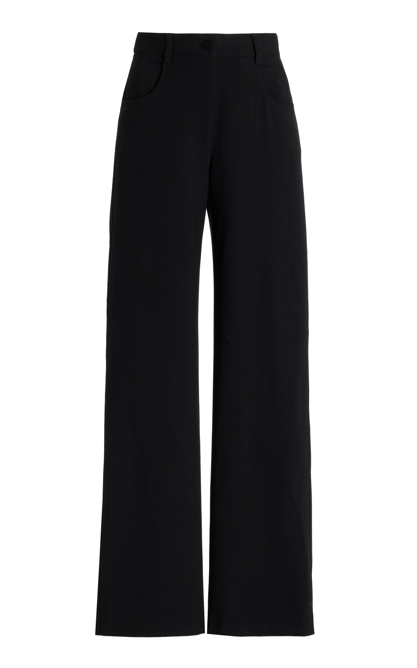 Stretch-Wool Crepe Pants