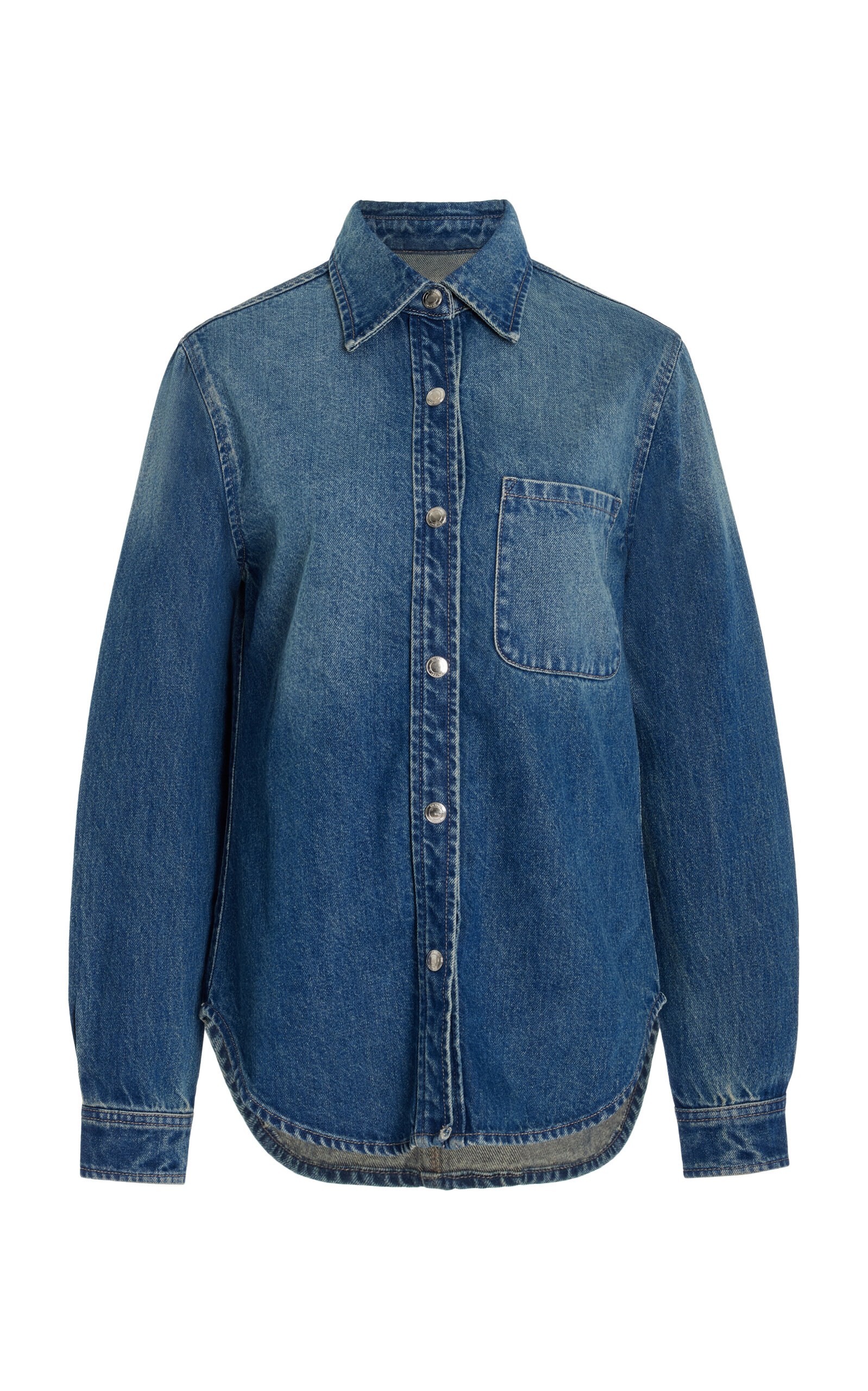 Shop Dl1961 Ines Denim Shirt In Blue