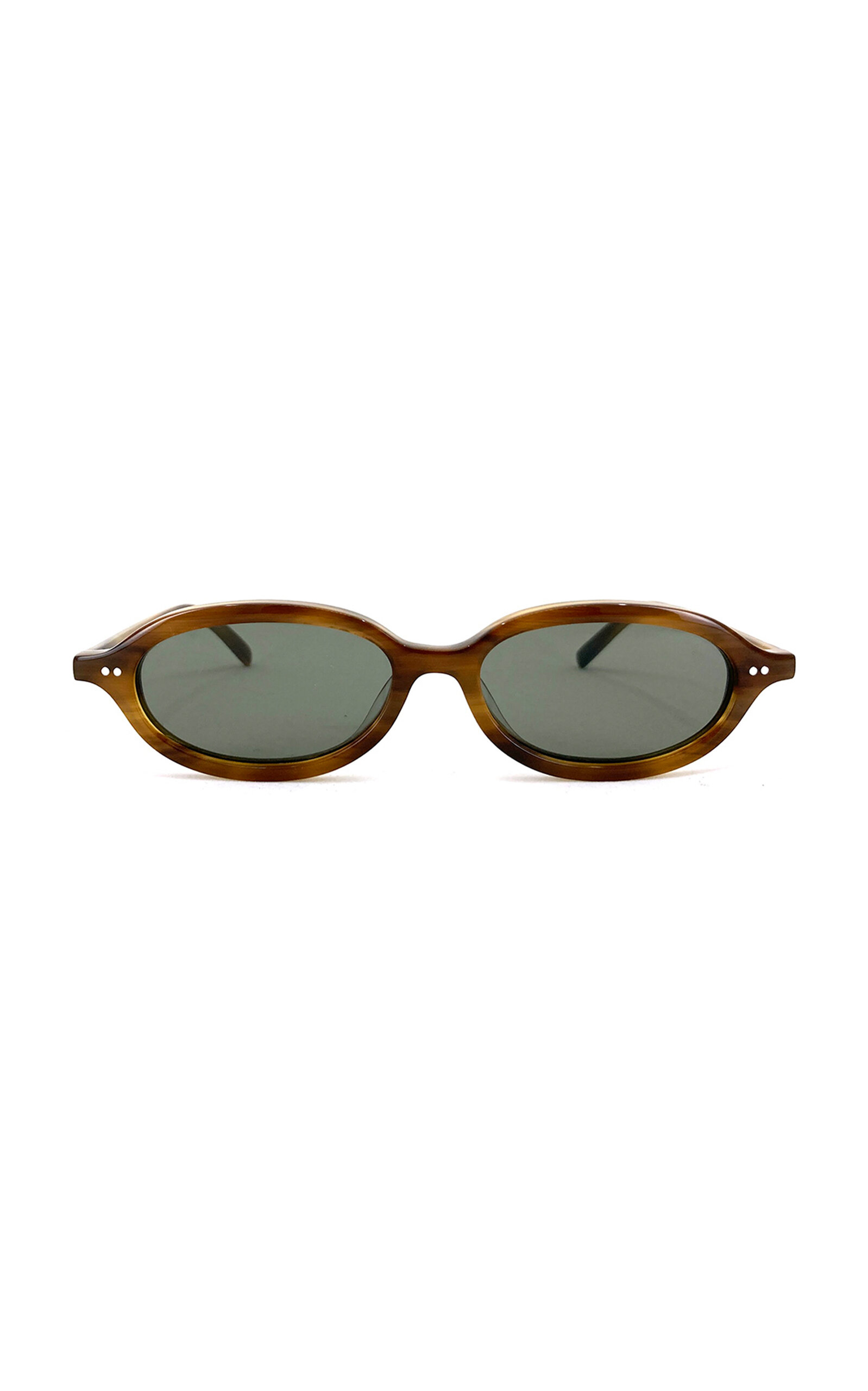 90's Slim Oval-Frame Acetate Sunglasses