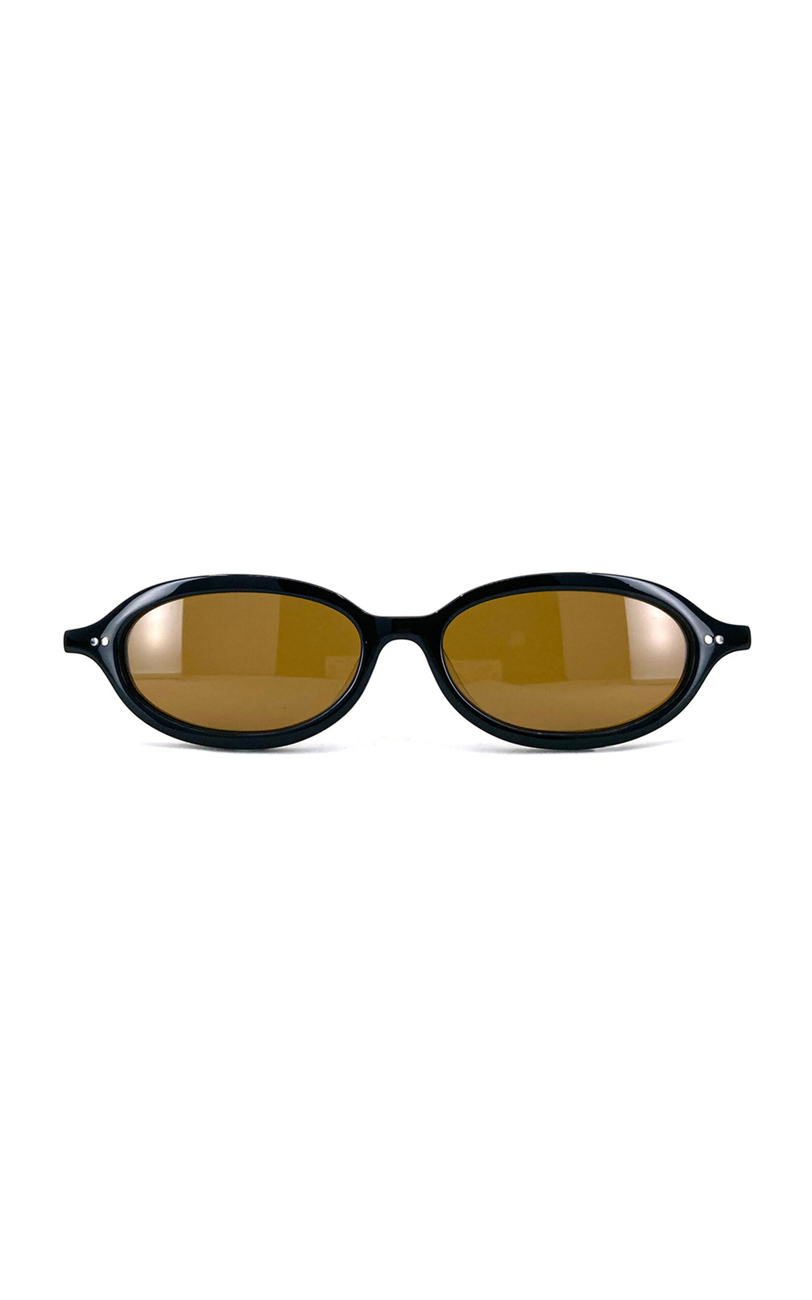 90's Slim Oval-Frame Acetate Sunglasses