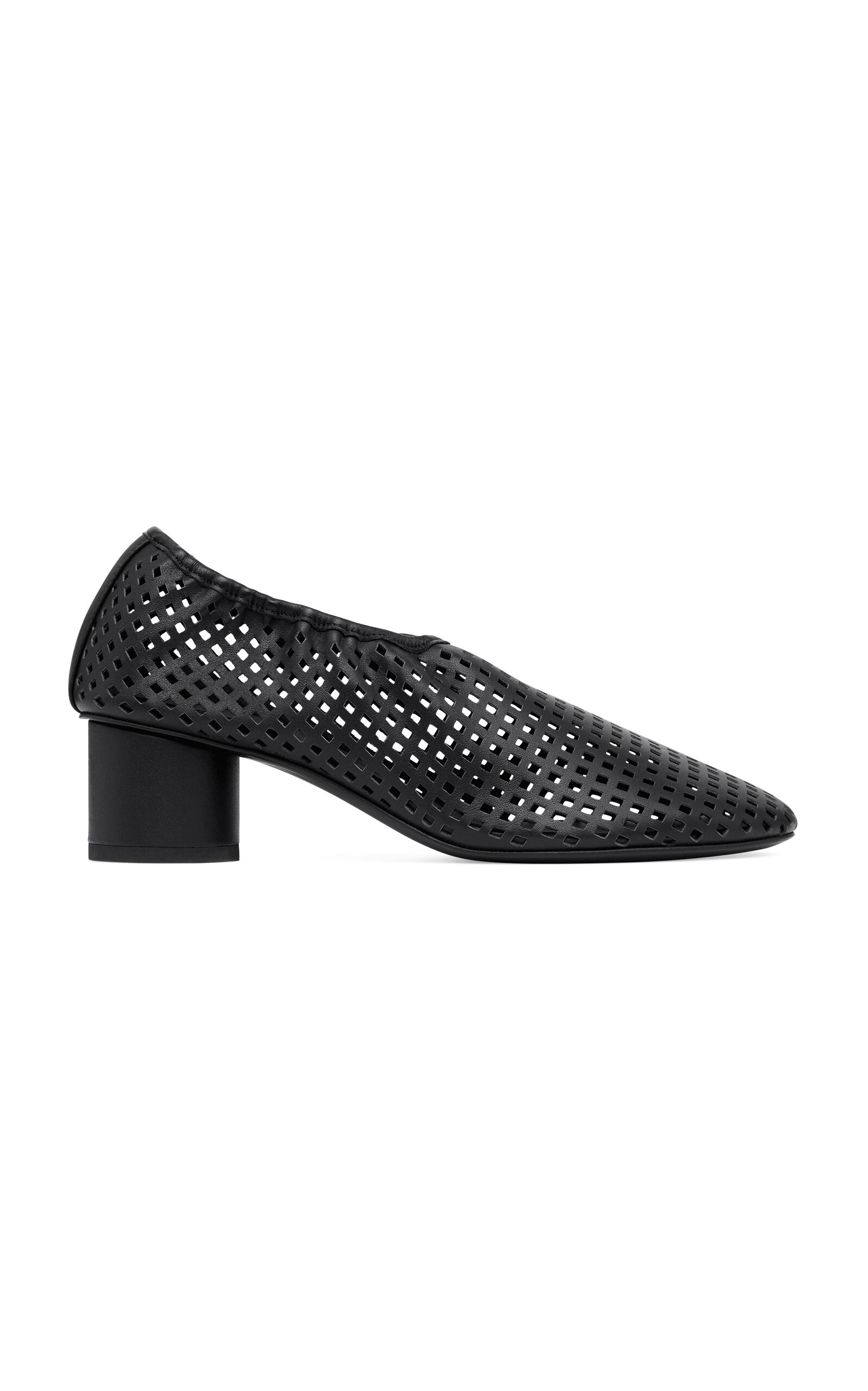 Perforated Leather Ballet Pumps