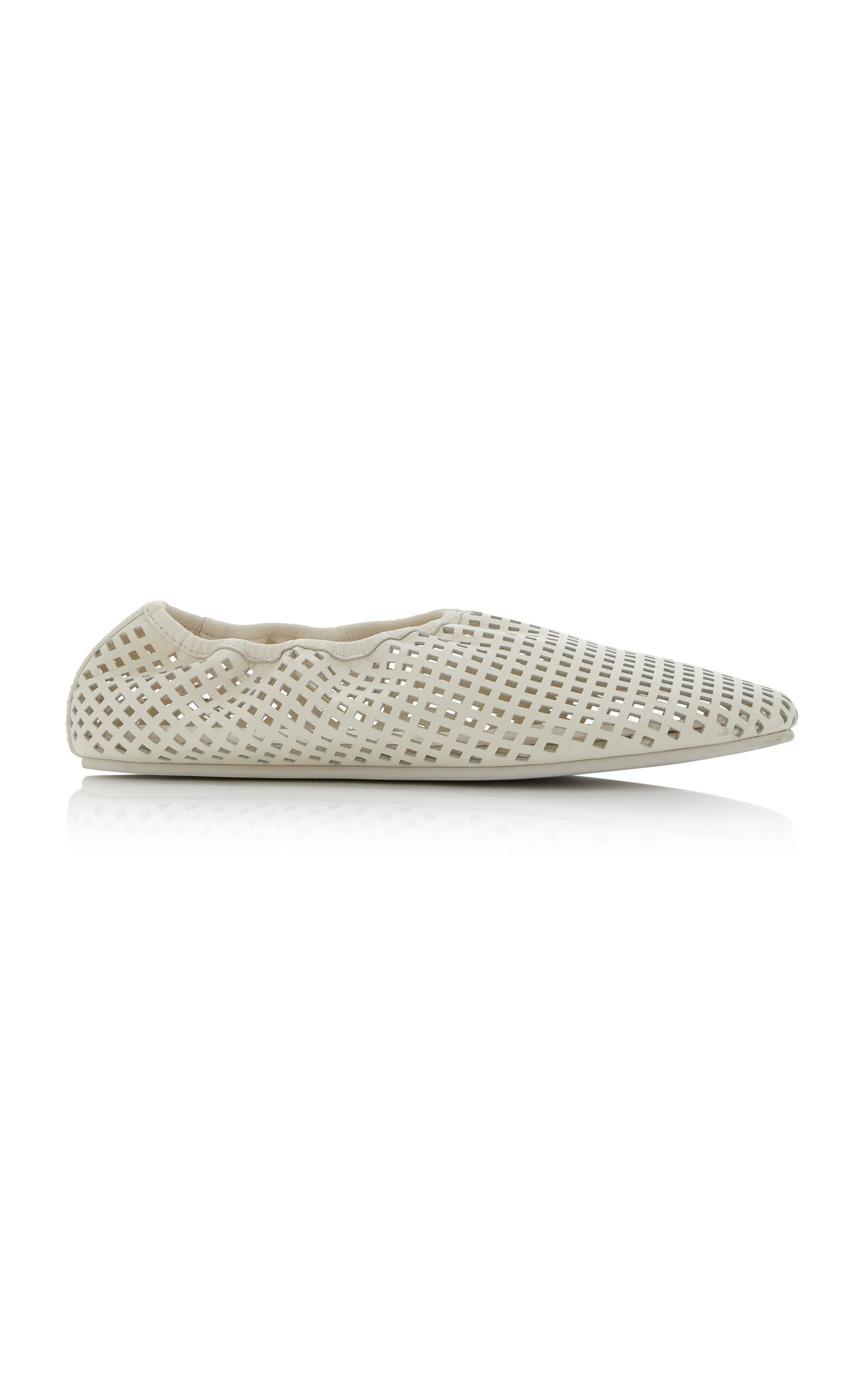 Perforated Leather Ballet Flats