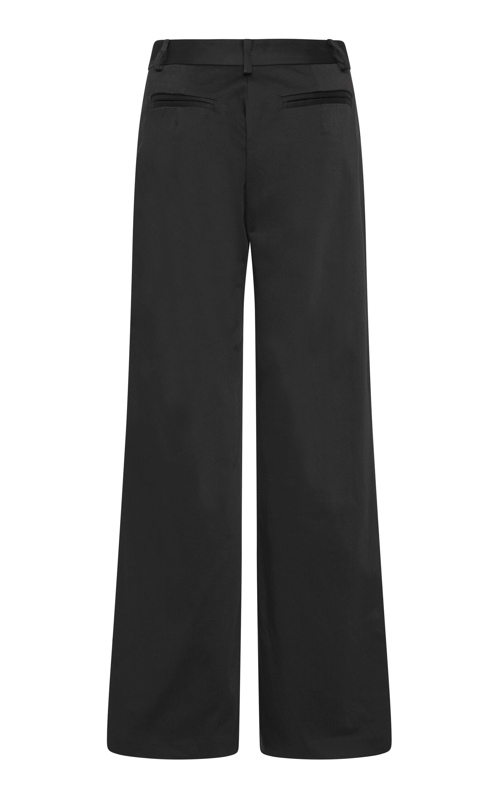 Shop St Agni Origami-pocket Organic Cotton-blend Wide-leg Pants In Black