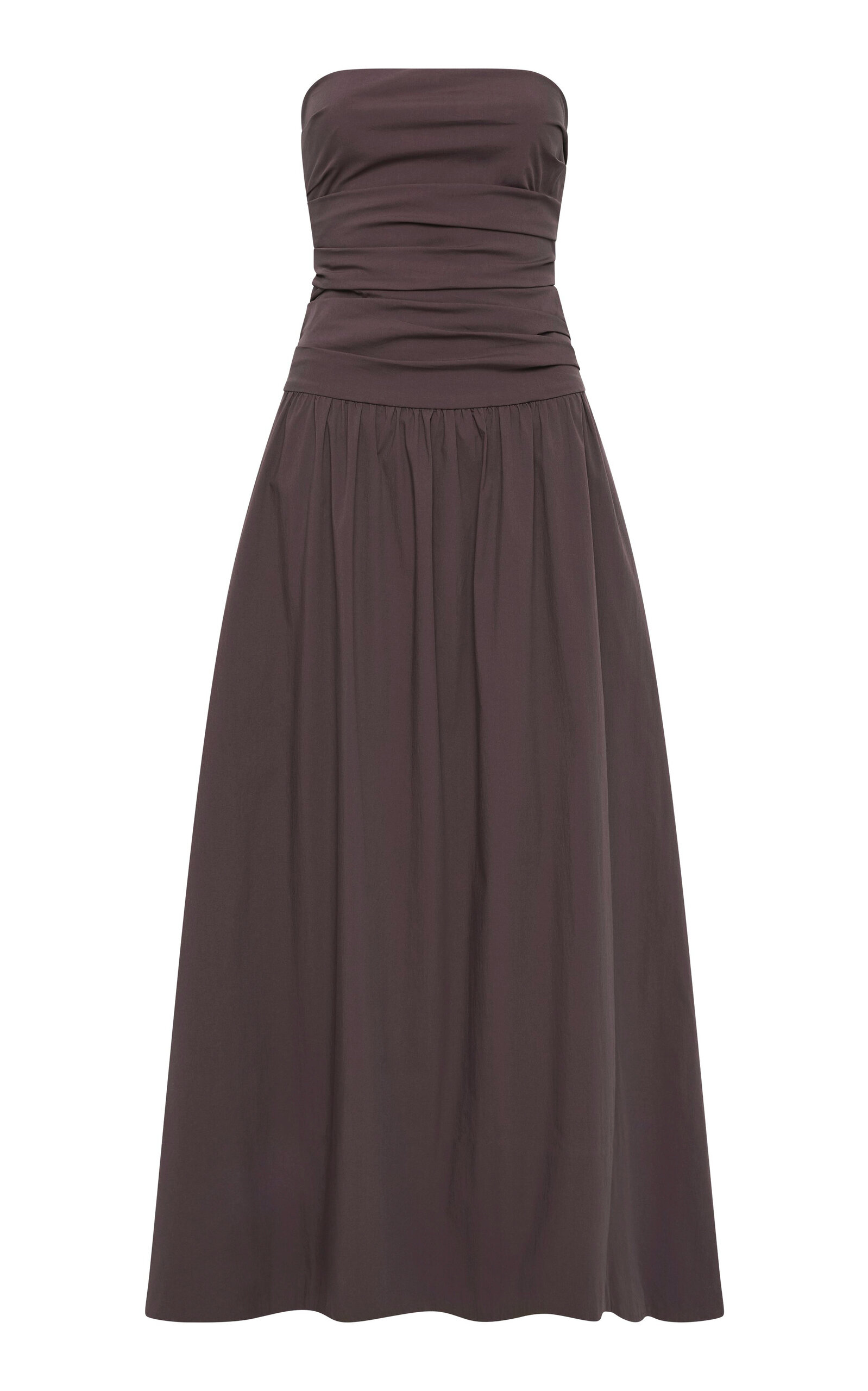 Tie-Back Drop-Waist Cotton-Nylon Maxi Dress