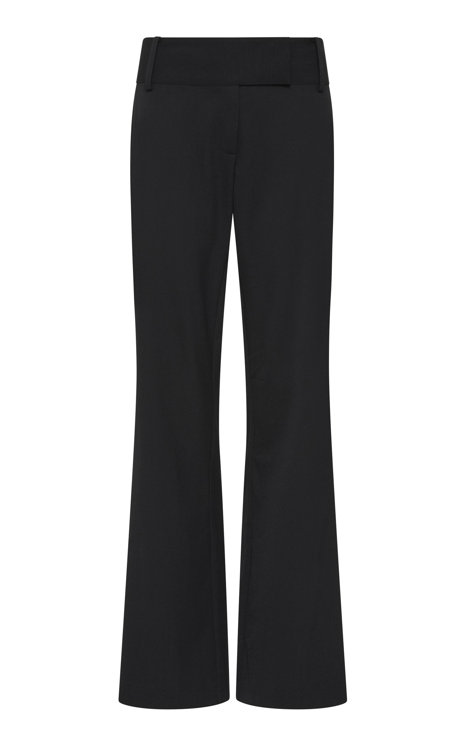 Shop St Agni Low-rise Stretch-wool Flare Pants In Black