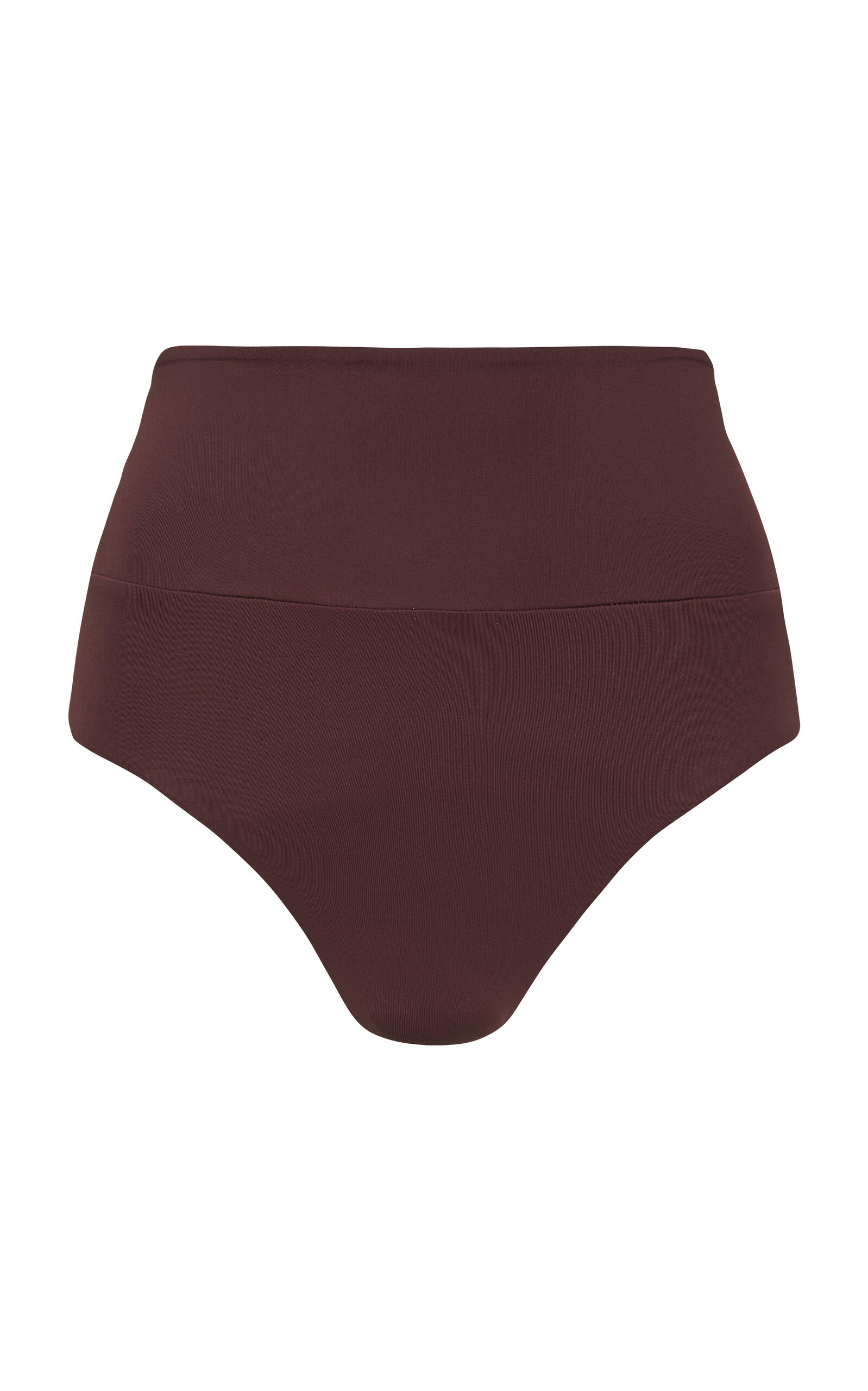 Shop St Agni High-waisted Bikini Bottom In Brown