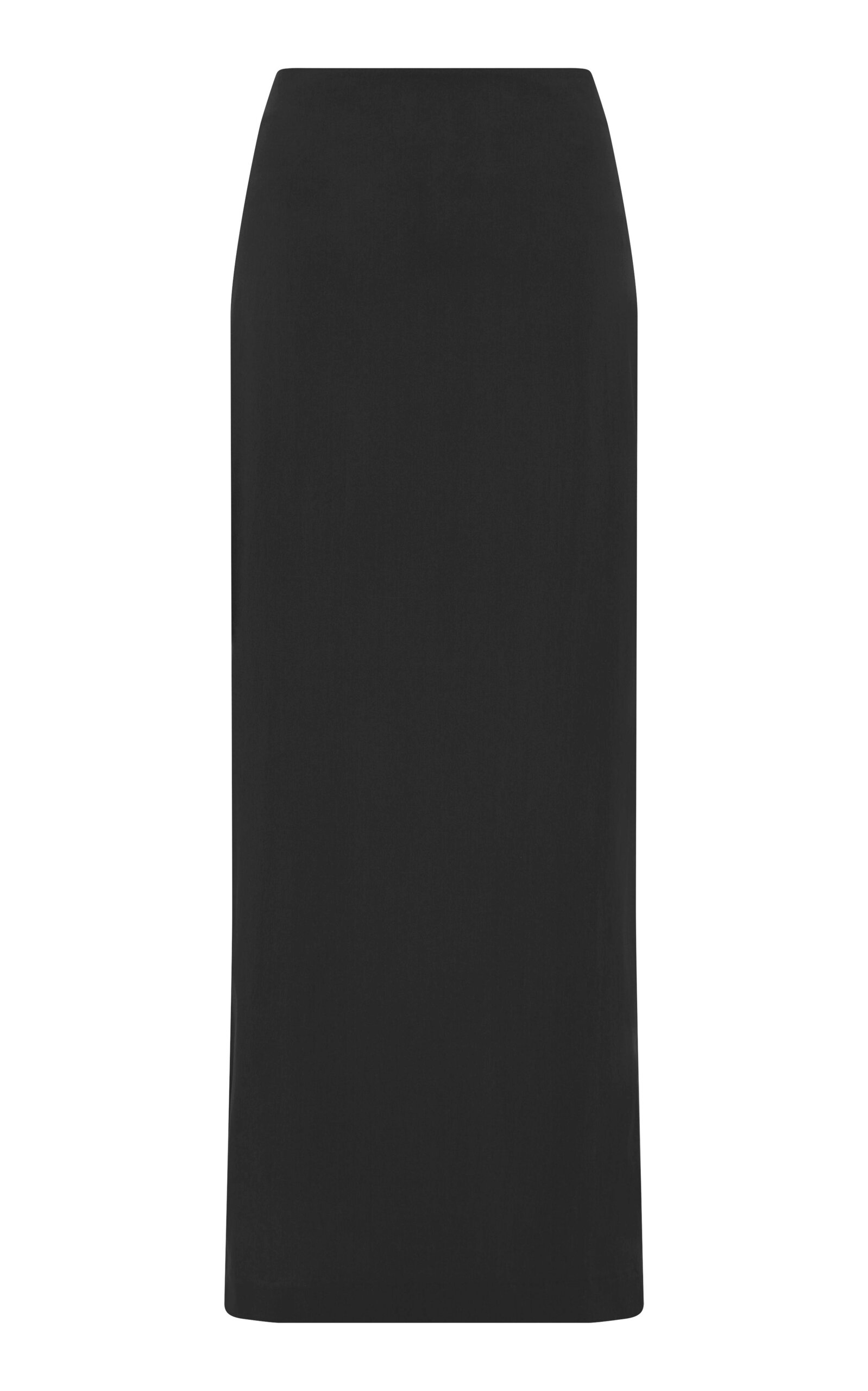 Minimal Cotton-Nylon Column Maxi Skirt