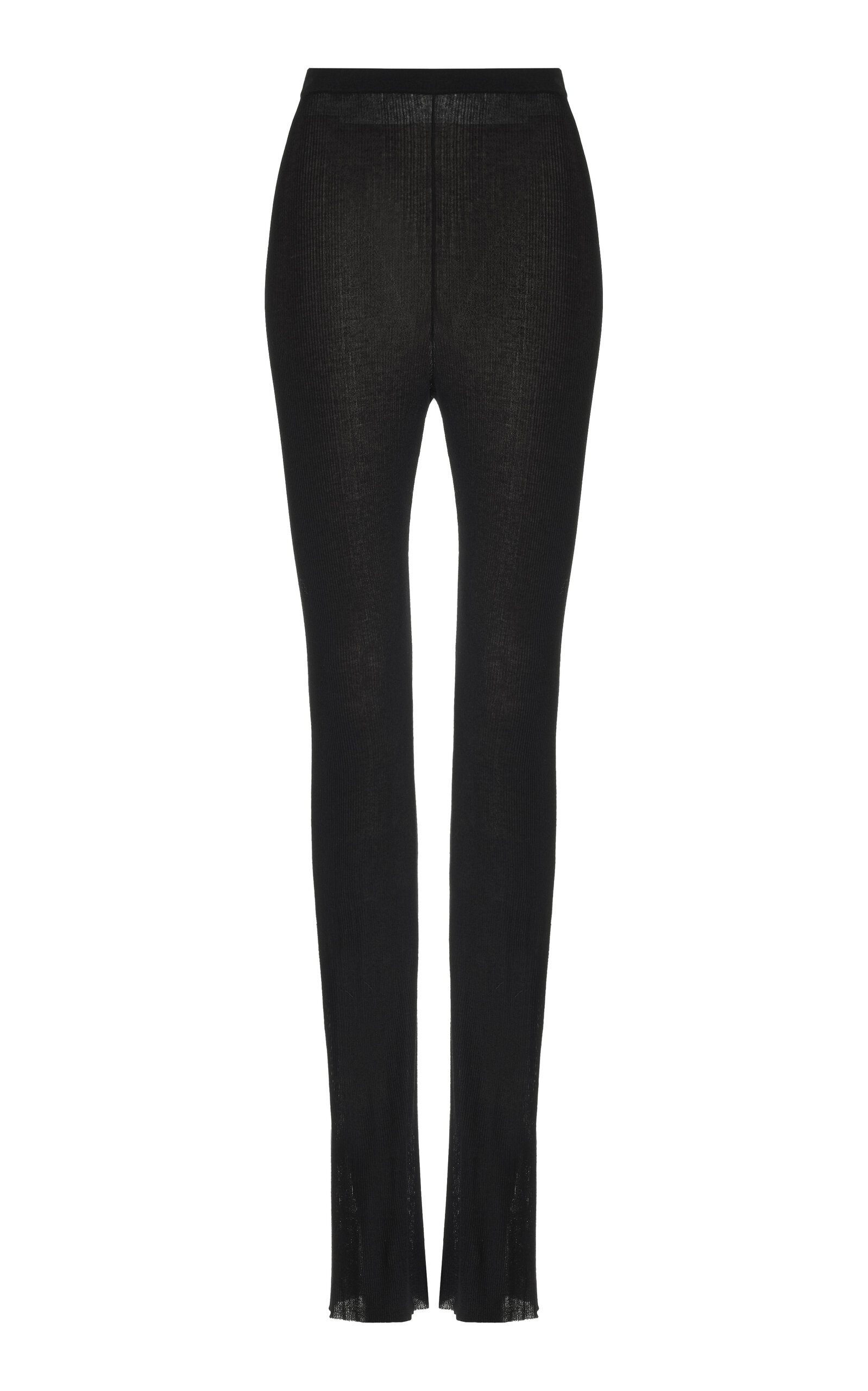 Shop Nensi Dojaka For Calvin Klein Sheer-knit Pants In Black