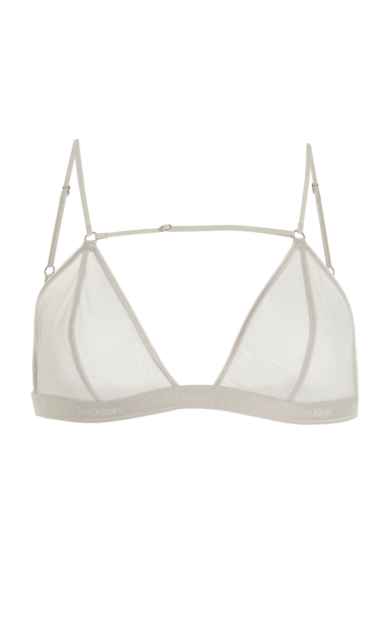 Shop Nensi Dojaka For Calvin Klein Mesh Triangle Bra In Grey