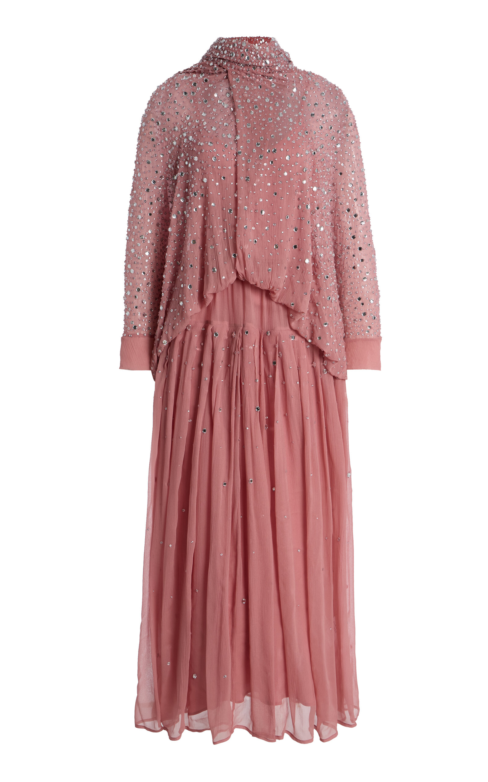 Embellished Silk-Chiffon Gown