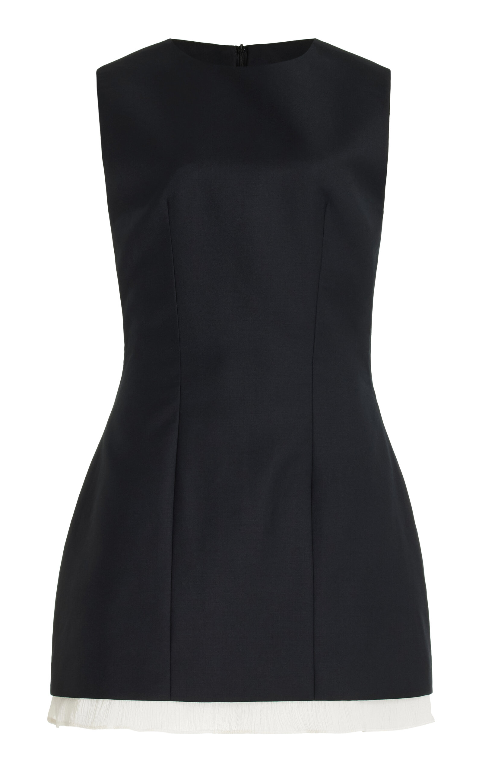 Shop Anna Quan Mabel Stretch-wool Mini Dress In Black