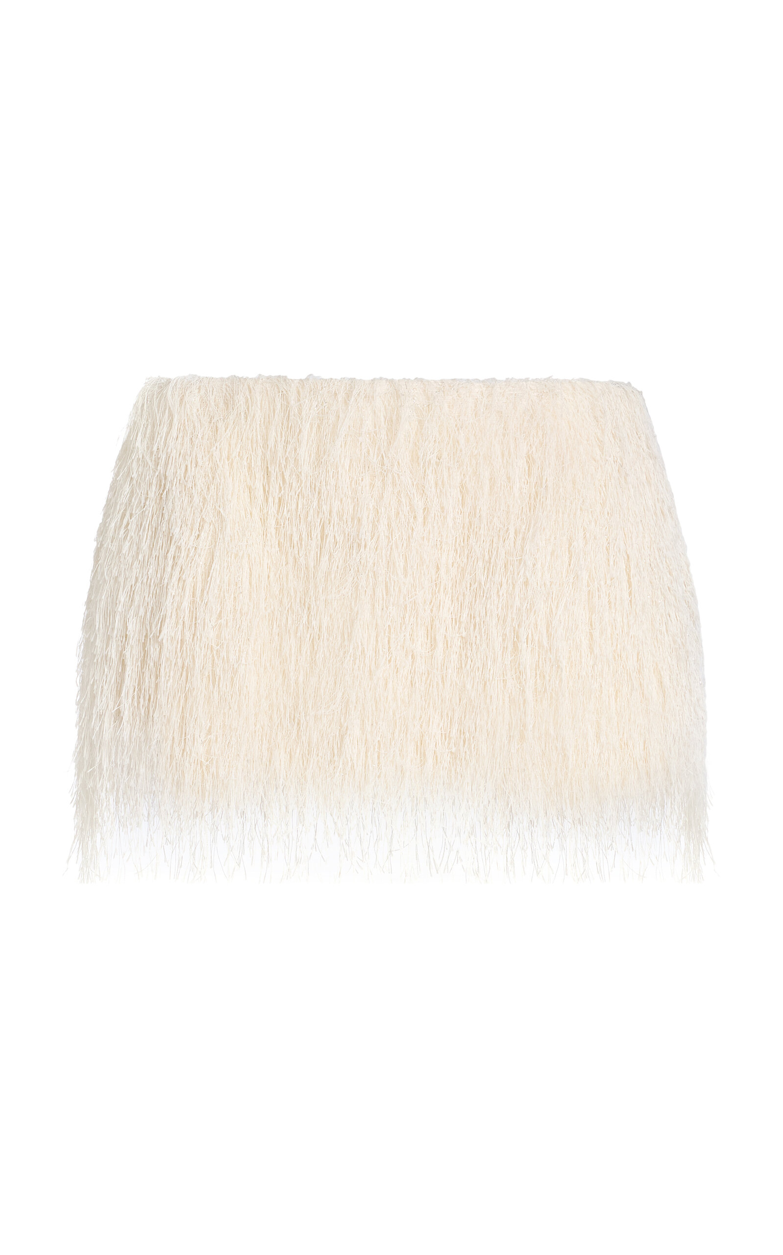 Fringed Knit Mini Skirt