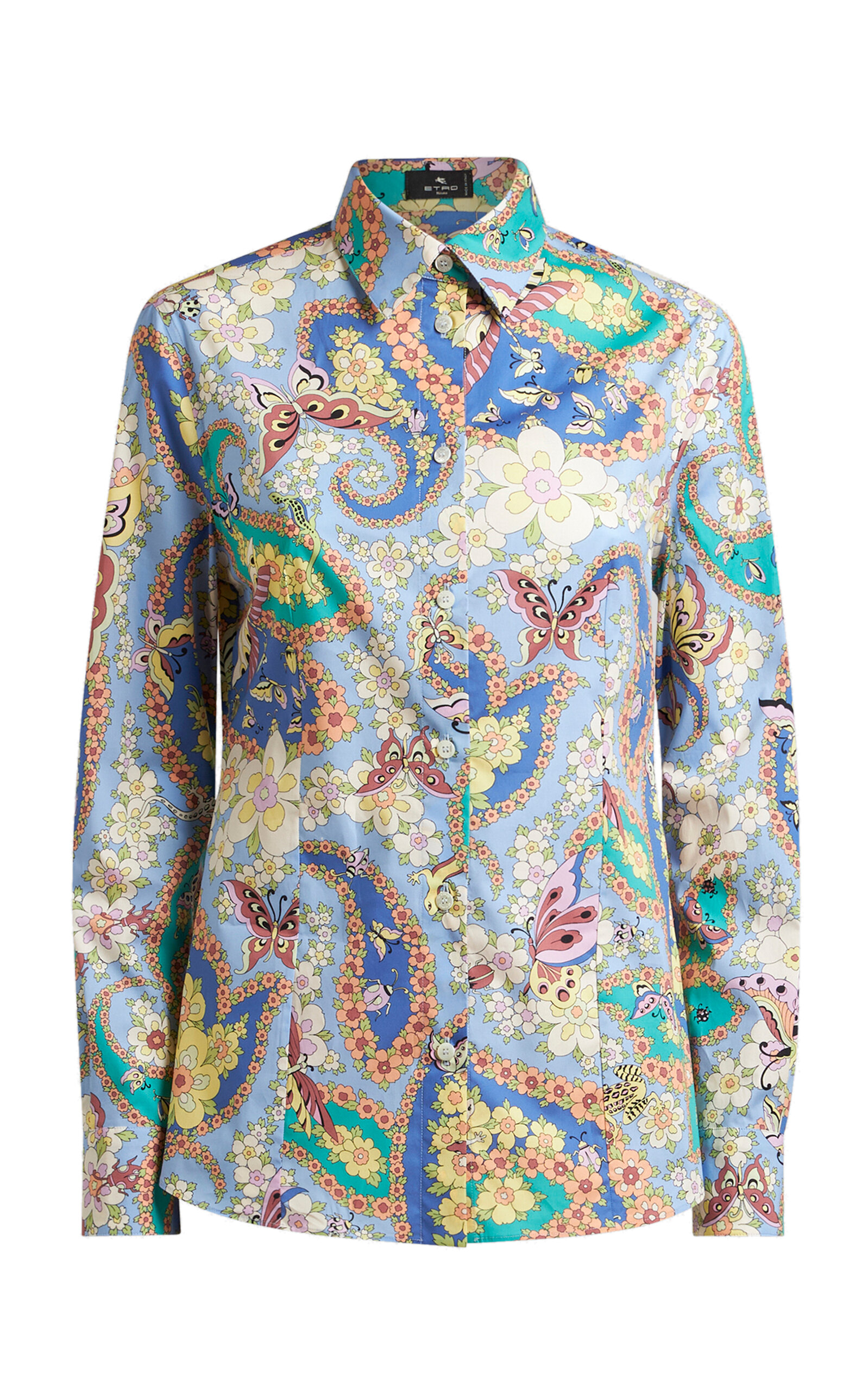 Printed Stretch-Cotton Shirt